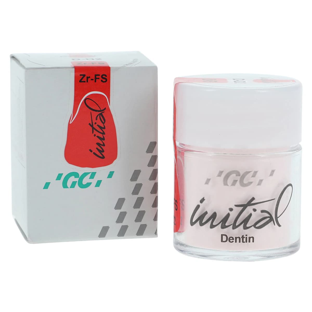 GC Initial Zr Dentin Porcelain Powder, Shade DD2, 20 g - GC Initial Zr Dentin DD2 20g - Image 1