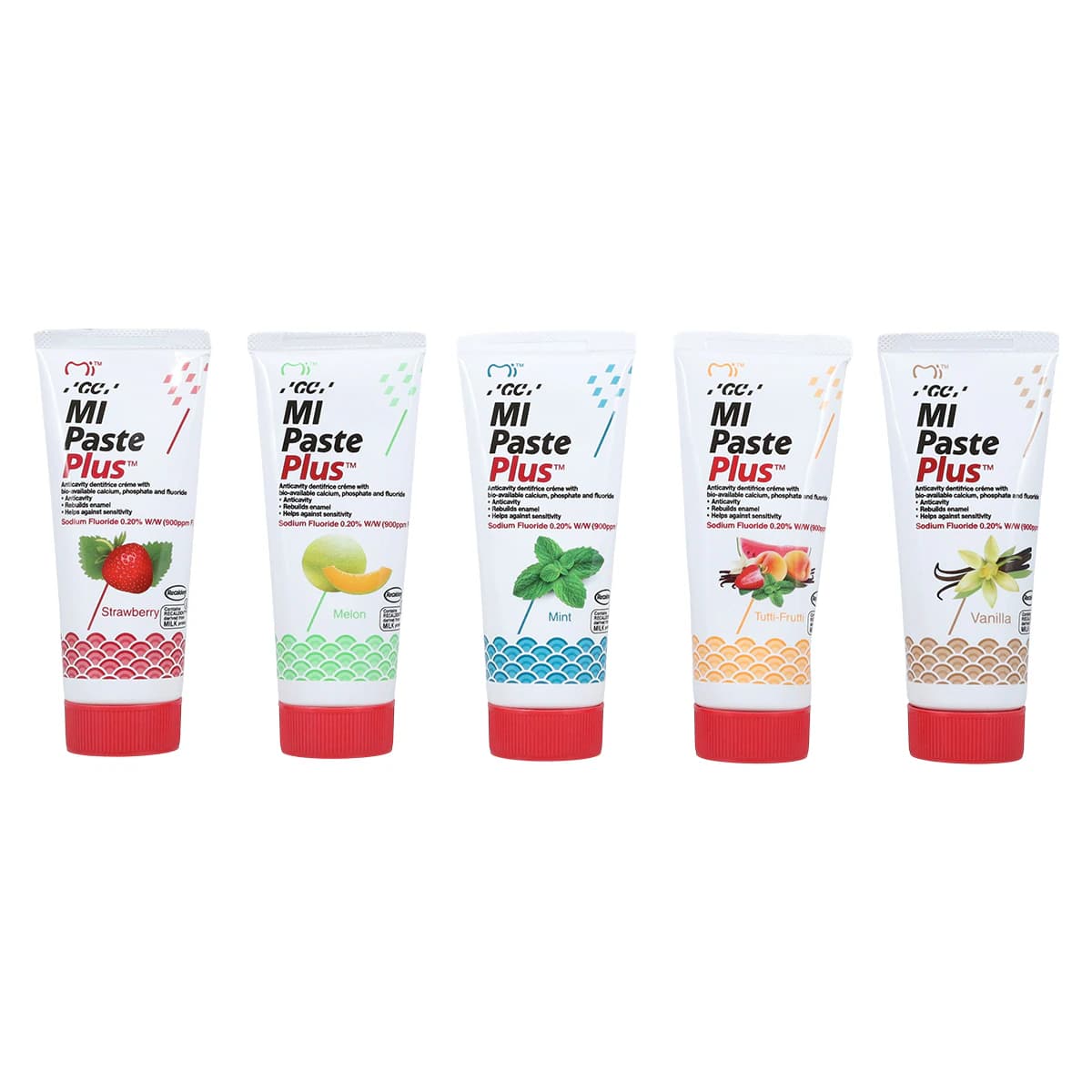 GC America MI Paste Plus Topical Tooth Creme, RECALDENT CPP-ACP with 900 ppm Fluoride, Assorted Flavors, 40 g Tubes, 10/Pk, 422614 thumbnail 3