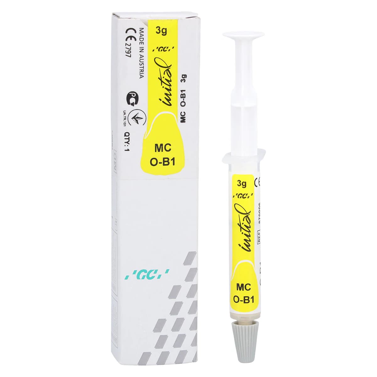 GC Initial MC Paste Opaque Ceramic, Shade OB1, 3 g Syringe Refill - GC Initial MC Paste Opaque Ceramic - Image 1