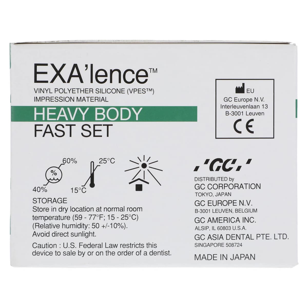 EXA'lence VPES Impression Material, Heavy Body, Fast Set, 48 ml Cartridge Refill with Tips, 4/Pk, 137014 thumbnail 3