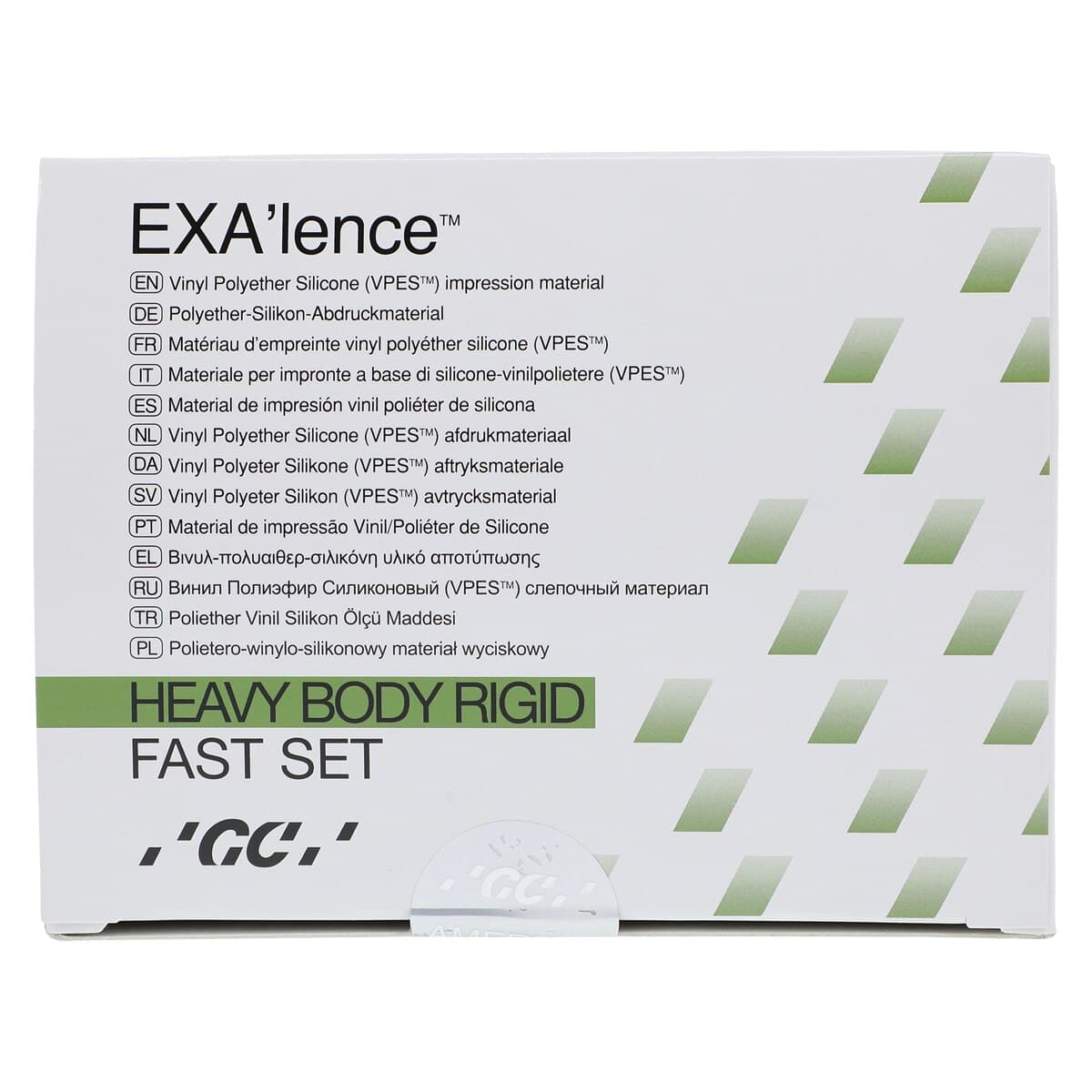 EXA'lence VPES Impression Material Refill, Heavy Body Rigid, Fast Set, 48 mL Cartridges, Green, 4/Pk, 137104 thumbnail 2