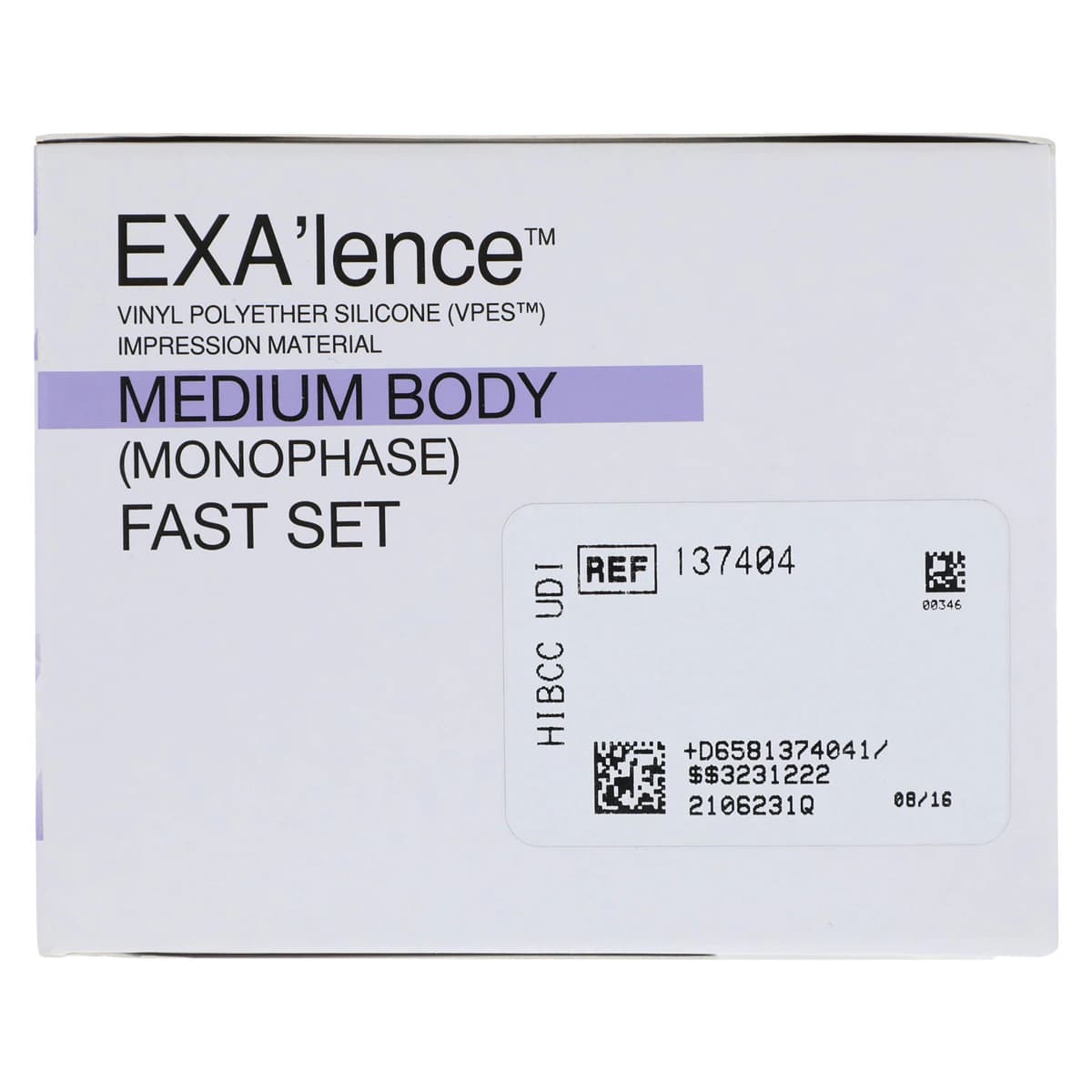 EXA'lence VPES Impression Material, Monophase, Fast Set, 48 mL Cartridge Refill, 4/Pkg with 12 Mixing Tips, 137404 thumbnail 4