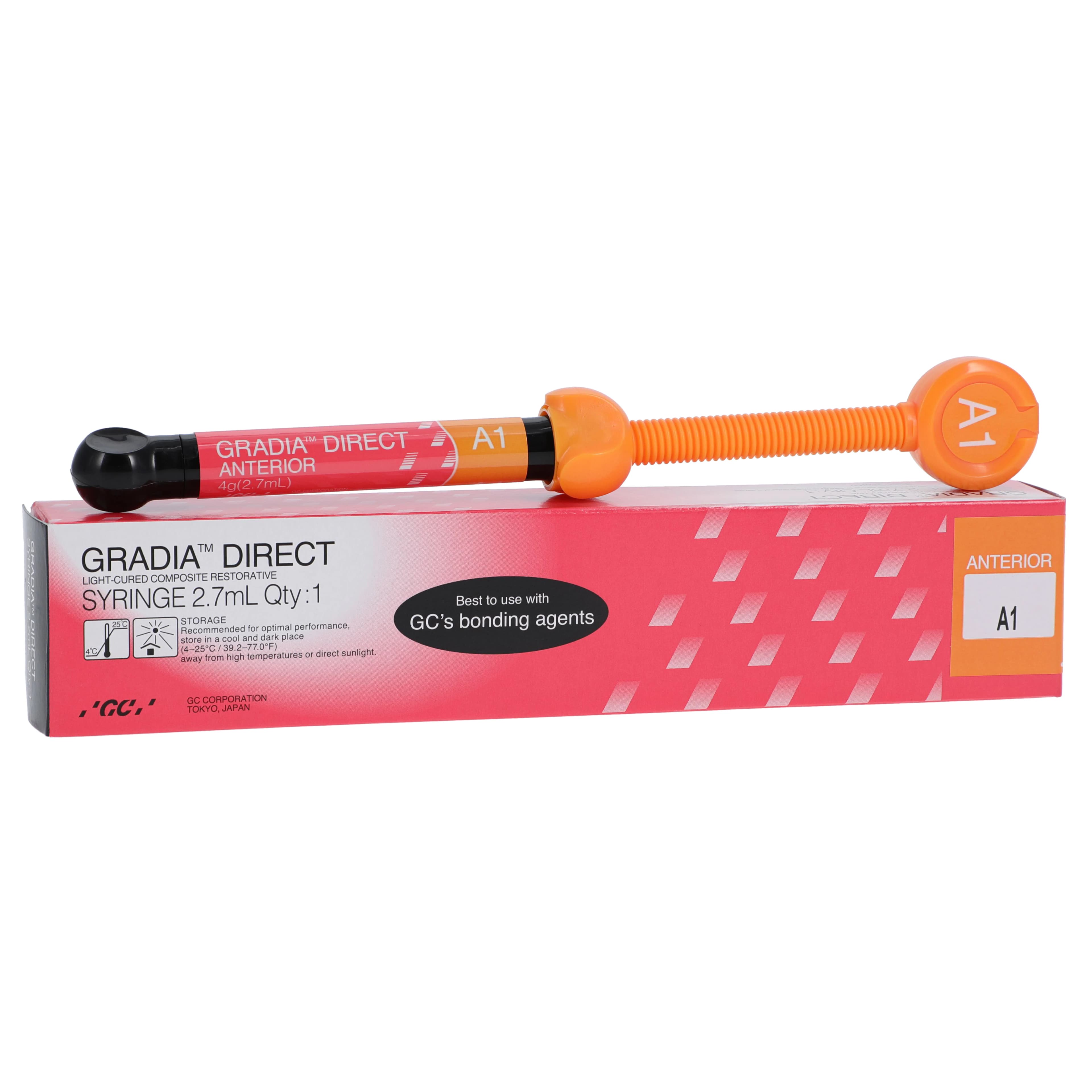 Gradia Direct Microfilled Hybrid Resin Composite, A1, 2.7 mL Syringe Refill, 001988 - Gradia A1 Syr 2.7ml - Image 1
