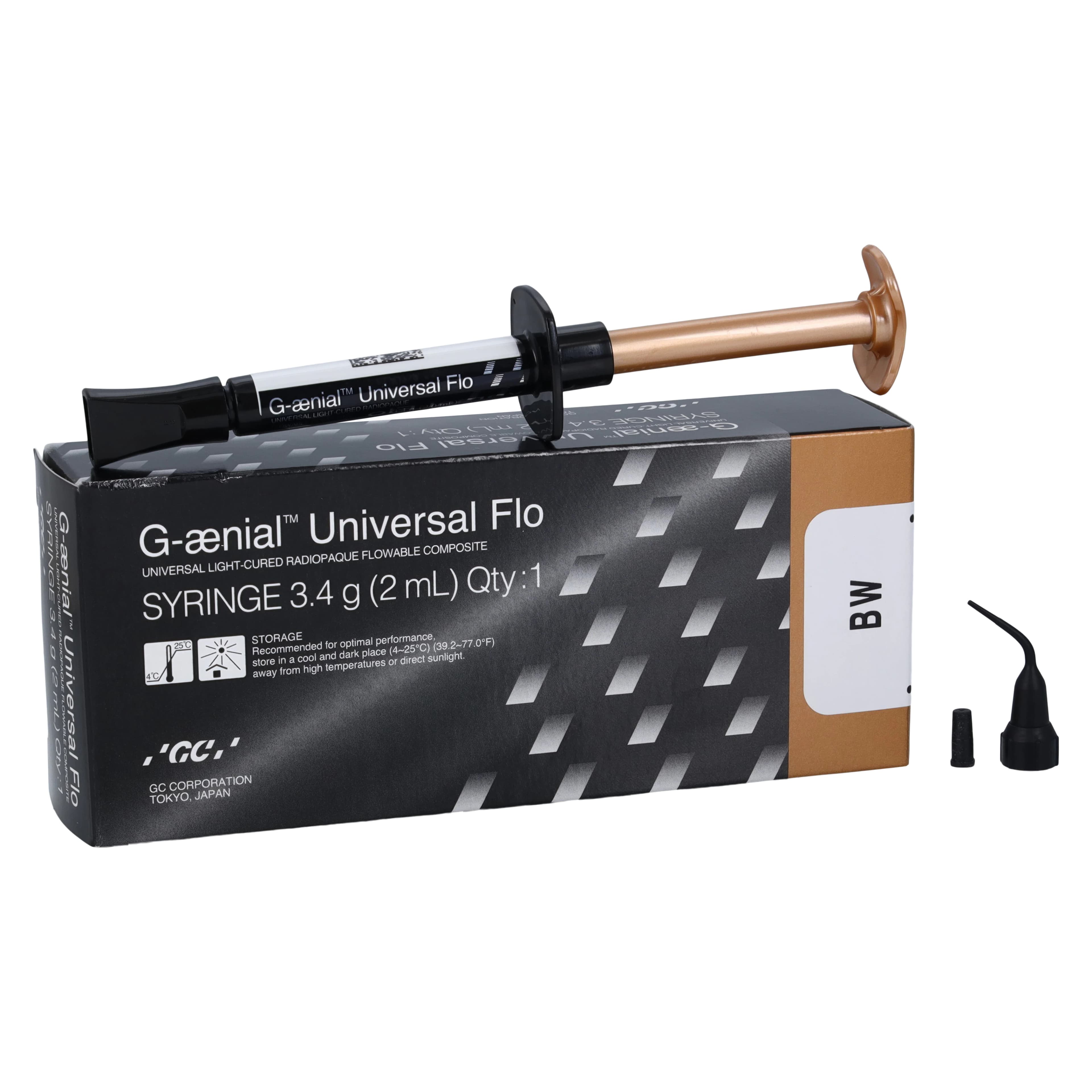 G-ænial Universal Flo Flowable Composite, Light-Cure, Shade BW, 3.4 g Syringe Refill with 20 Tips, 1/Pk, 004213 - G-aenial Universal Flo, Light-Cure, Syringe Refill, 3.4 g, BW, 1/Pk, 004213 - Image 1