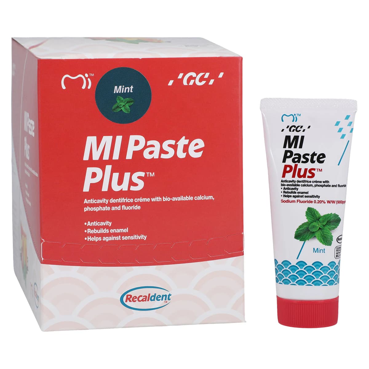 MI Paste Plus Topical Tooth Creme, Mint, 40 g Tube, 10/Box, 422621 - MI Paste Plus Mint 40g Tubes (10) - Image 1