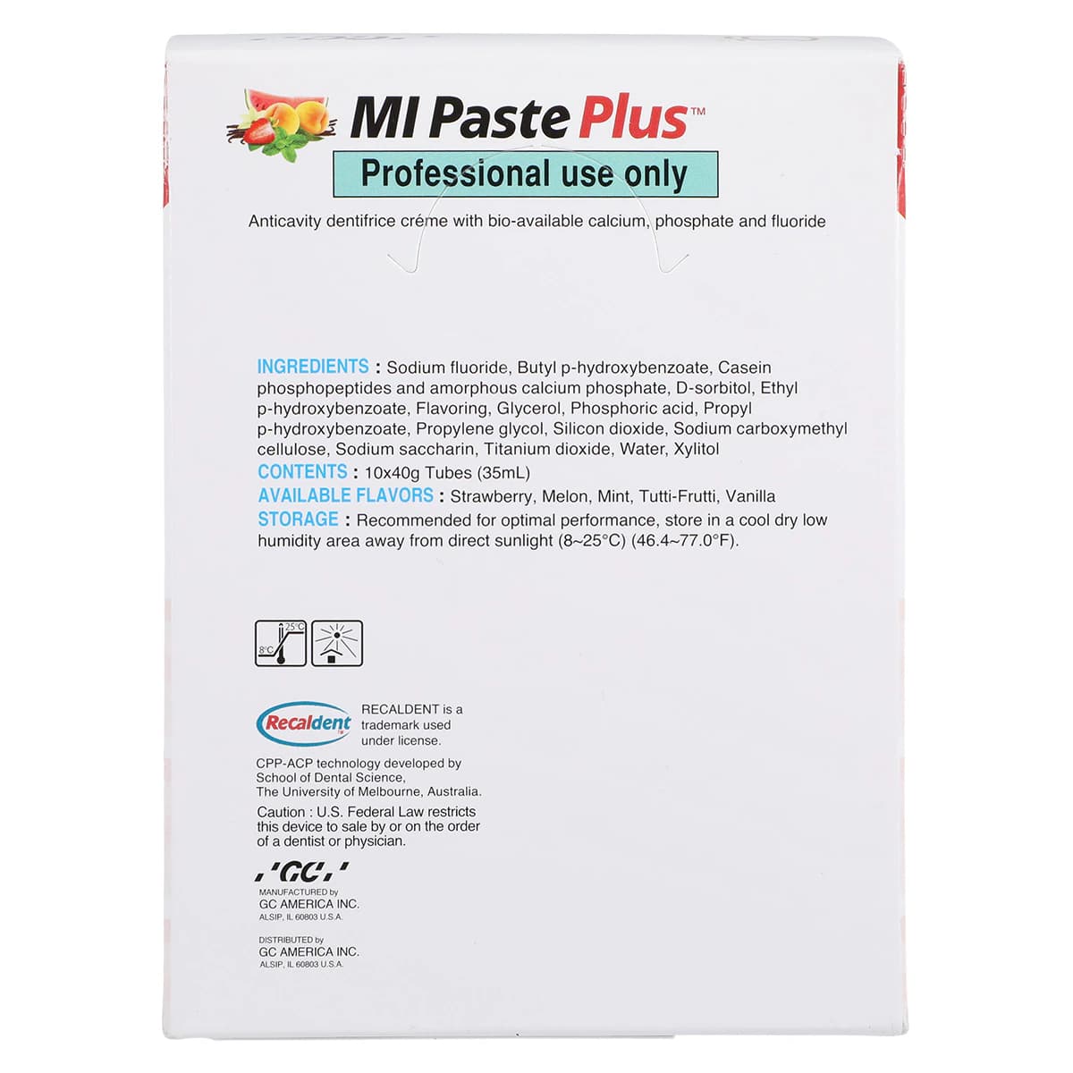 MI Paste Plus Topical Tooth Creme, Mint, 40 g Tube, 10/Box, 422621 thumbnail 8