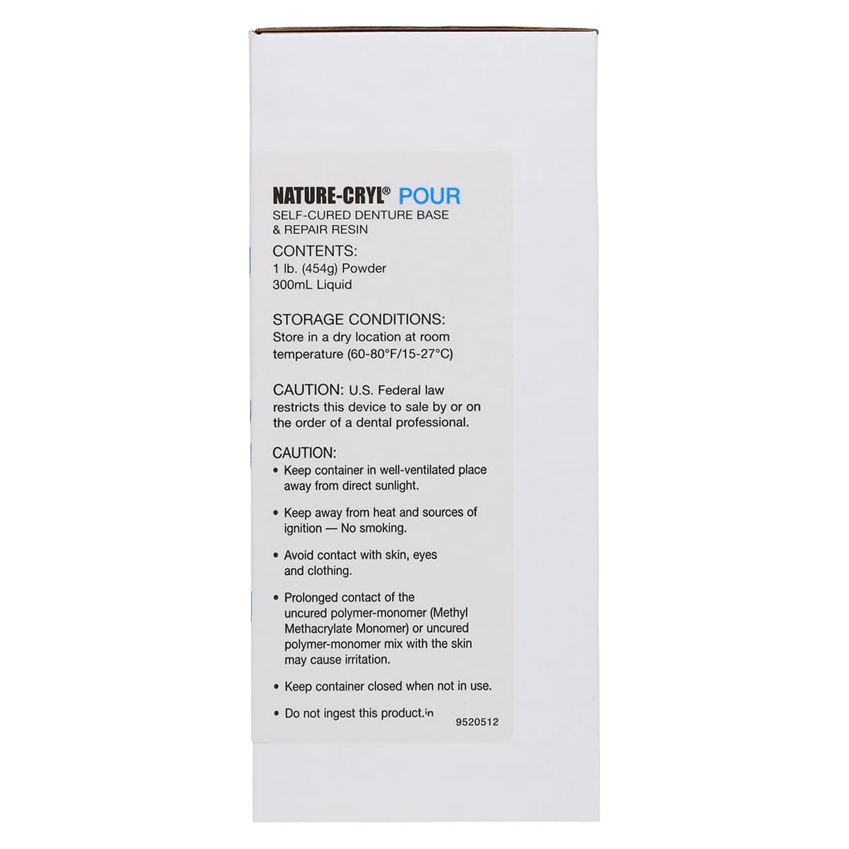 GC America Nature-Cryl Pour 1:1 Package, COE-LOR Mild, 1 lb Powder + 300 mL Liquid, 349833 thumbnail 2