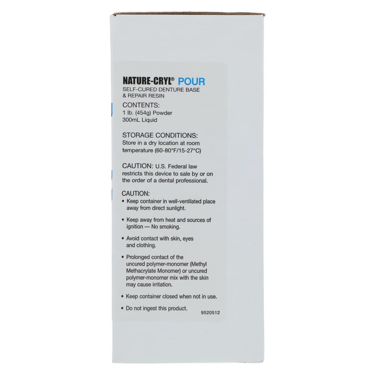 Nature-Cryl Pour 1:1 Package, COE-LOR Moderate, 1 lb Powder + 300 mL Liquid, 349834 thumbnail 2