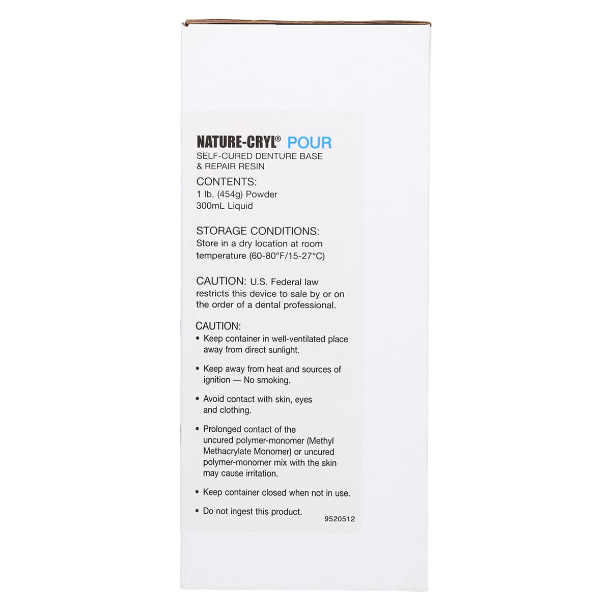 GC America Nature-Cryl Pour Light 1:1 Package, Self-Cure Pour-Type Denture Acrylic Resin, 1 lb Powder & 300 mL Liquid thumbnail 2