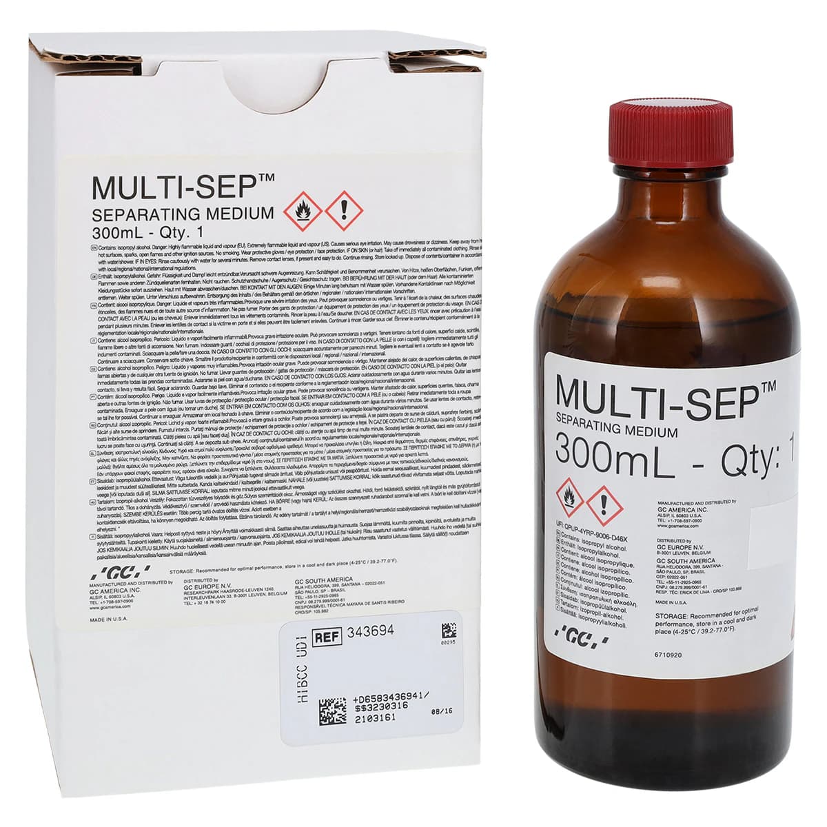 GC America MULTI-SEP Universal Separating Agent, 300 mL (8 oz) Bottle, 343694 thumbnail 2