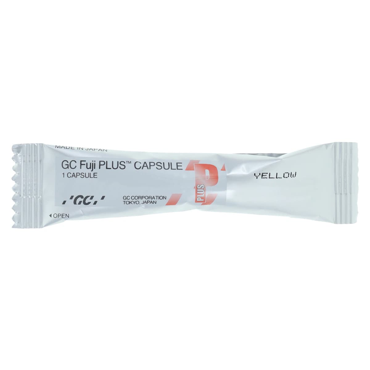 GC Fuji PLUS Resin-Reinforced Glass Ionomer Luting Cement, Capsule Refill, Yellow, 48/Box, 425030 thumbnail 3