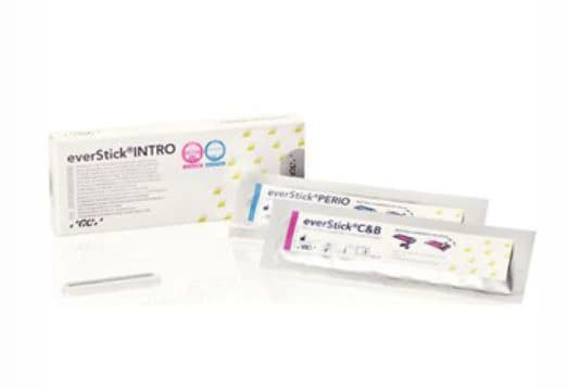 GC America everStick Fiber Reinforcements Intro Kit, 1 x 8 cm everStick C&B, 1 x 8 cm everStick PERIO, 1 Stick REFIX D Silicone Instrument, 900835 - GC America - everStick Intro Kit - Image 1