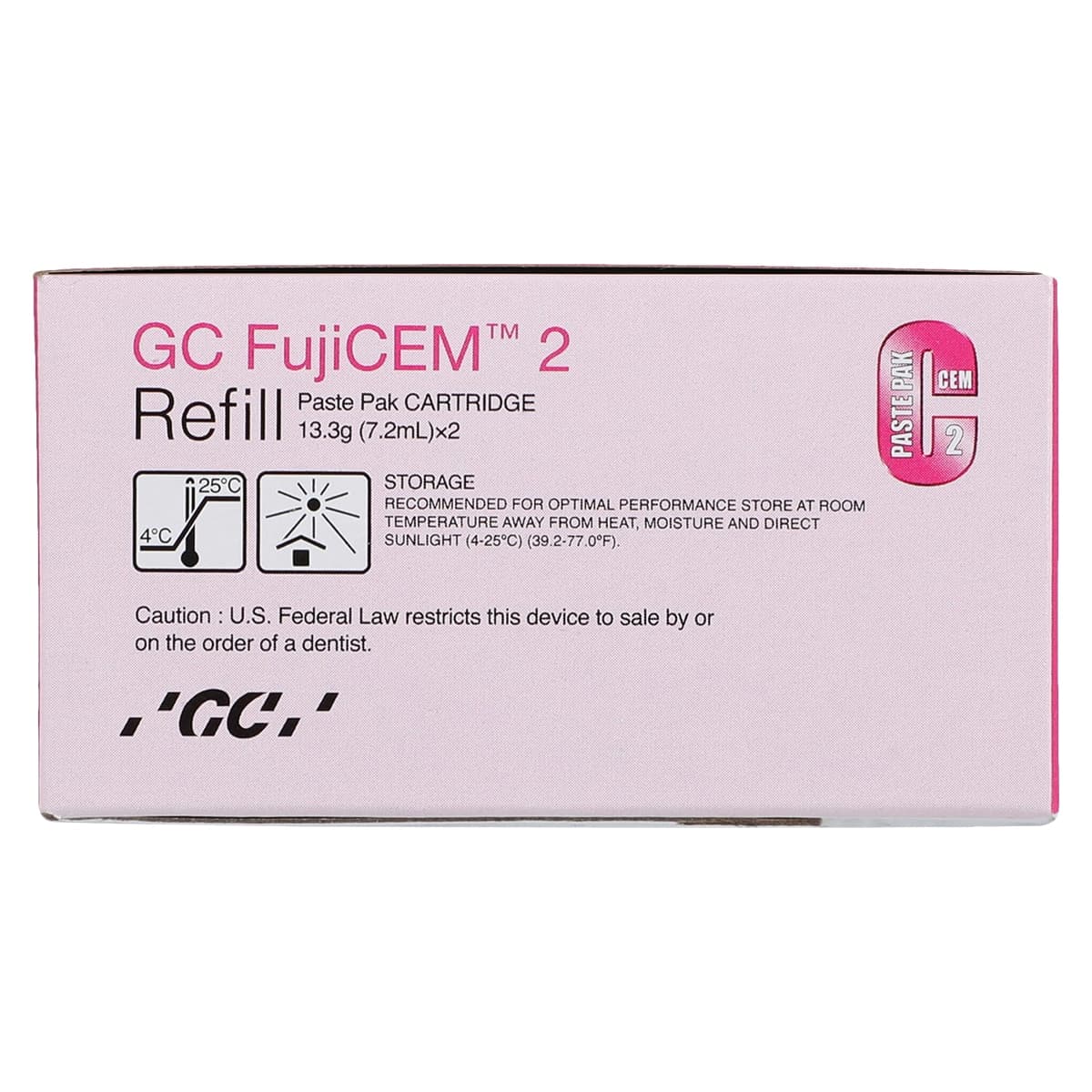 GC FujiCEM 2 Glass Ionomer Luting Cement, Automix Paste Pak Refill, 7.2 mL / 13.3 g Cartridges, 2/Pk, 441002 thumbnail 6