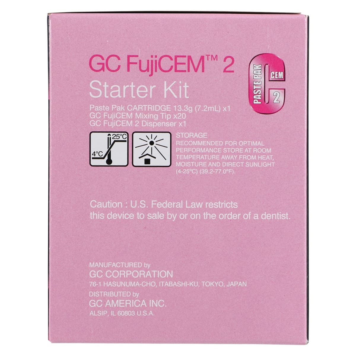 GC FujiCEM 2 Glass Ionomer Luting Cement, Slide & Lock Automix Starter Kit, 7.2 mL Cartridge, 20 Mixing Tips, Dispenser, 441001 thumbnail 11
