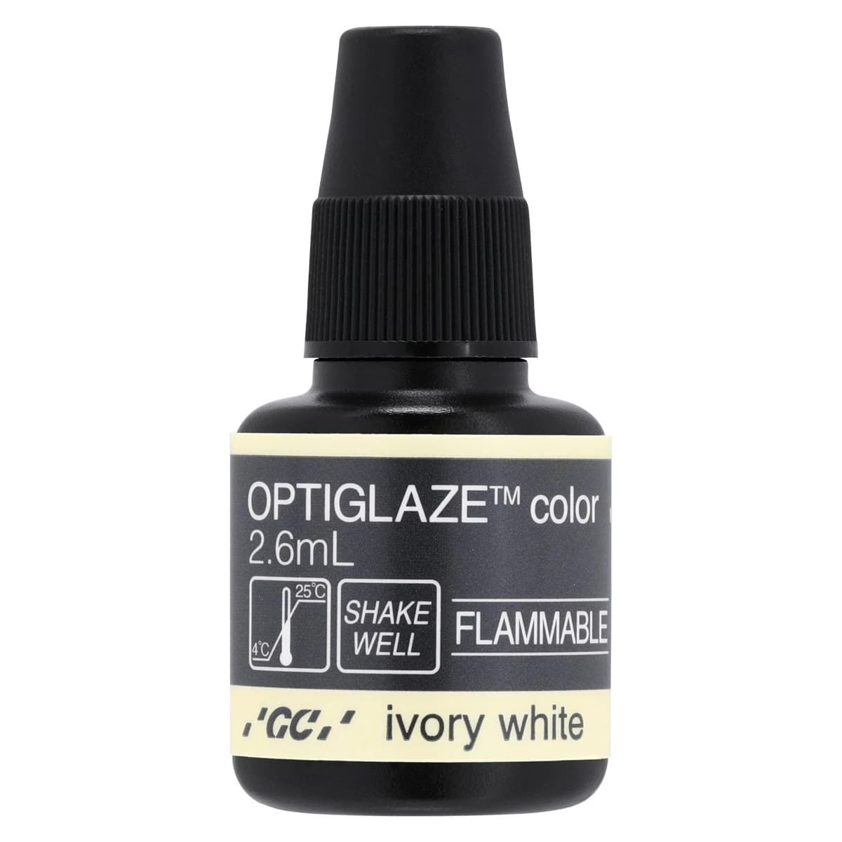 GC America OptiGlaze Color Light-Cured Characterization Coating, Ivory White, 2.6 mL Bottle, 8413 thumbnail 3