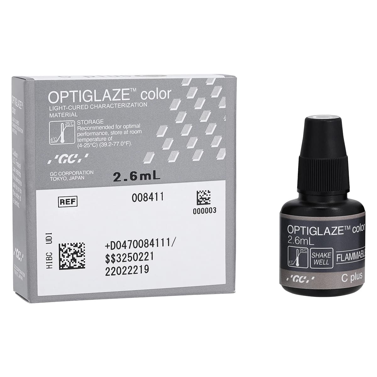 GC America OptiGlaze Color C Plus Light-Cured Nano-Filled Characterization Coating, 2.6 mL Bottle, #8411 thumbnail 2