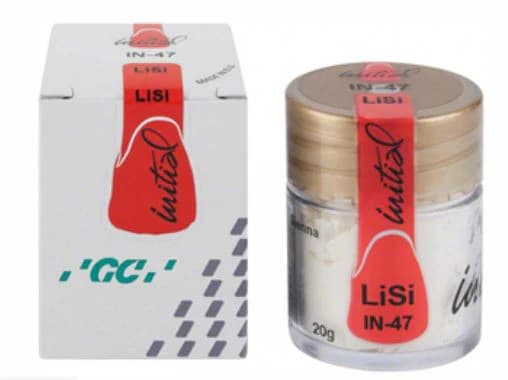 GC Initial LiSi Inside Veneering Ceramic, Sienna, IN-47, 20 g - GC America - Initial LiSi Inside (Sienna) - Image 1