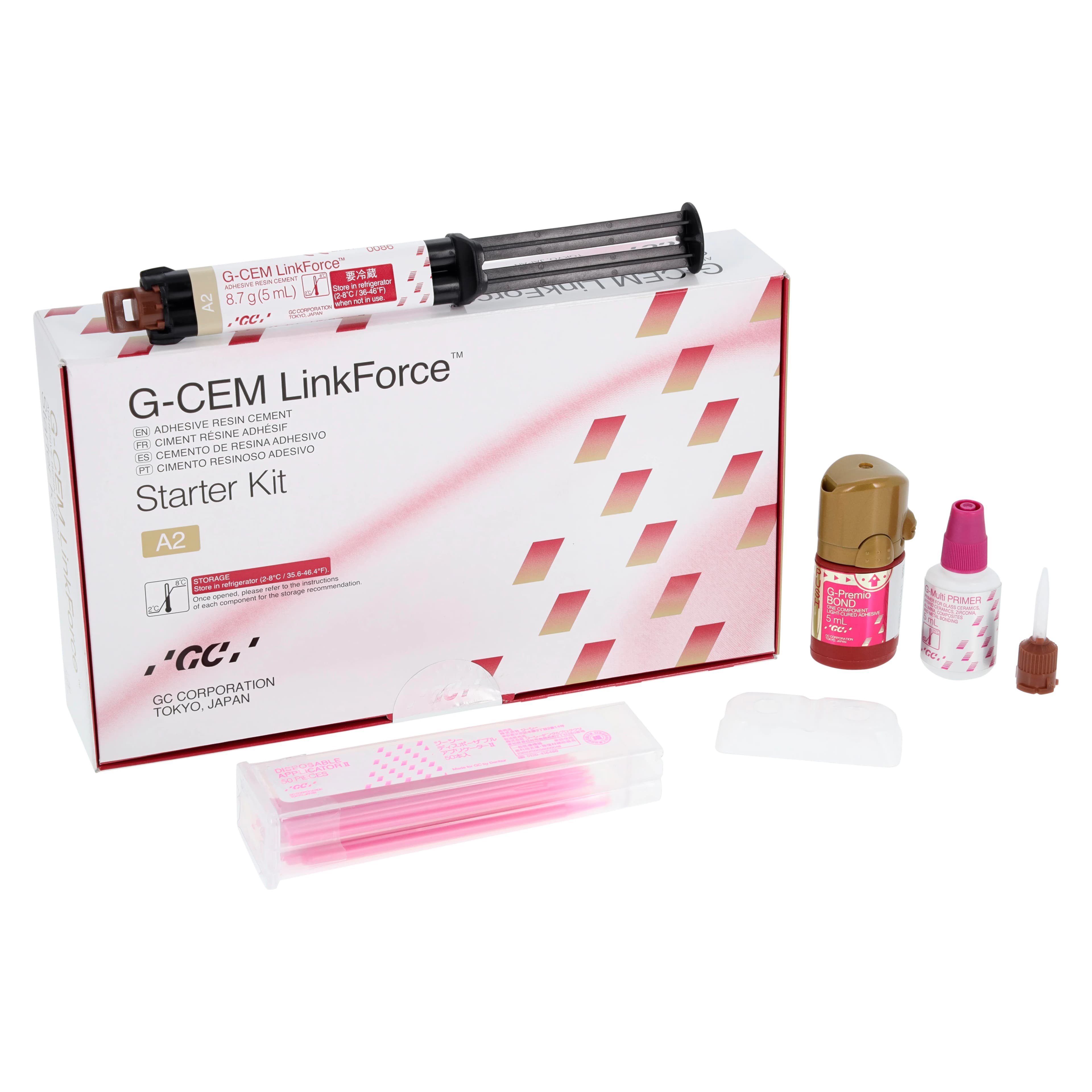 G-CEM LinkForce Dual-Cure Adhesive Resin Cement Starter Kit, Shade A2, 1 x 8.7 g Syringe, 010118 thumbnail 2