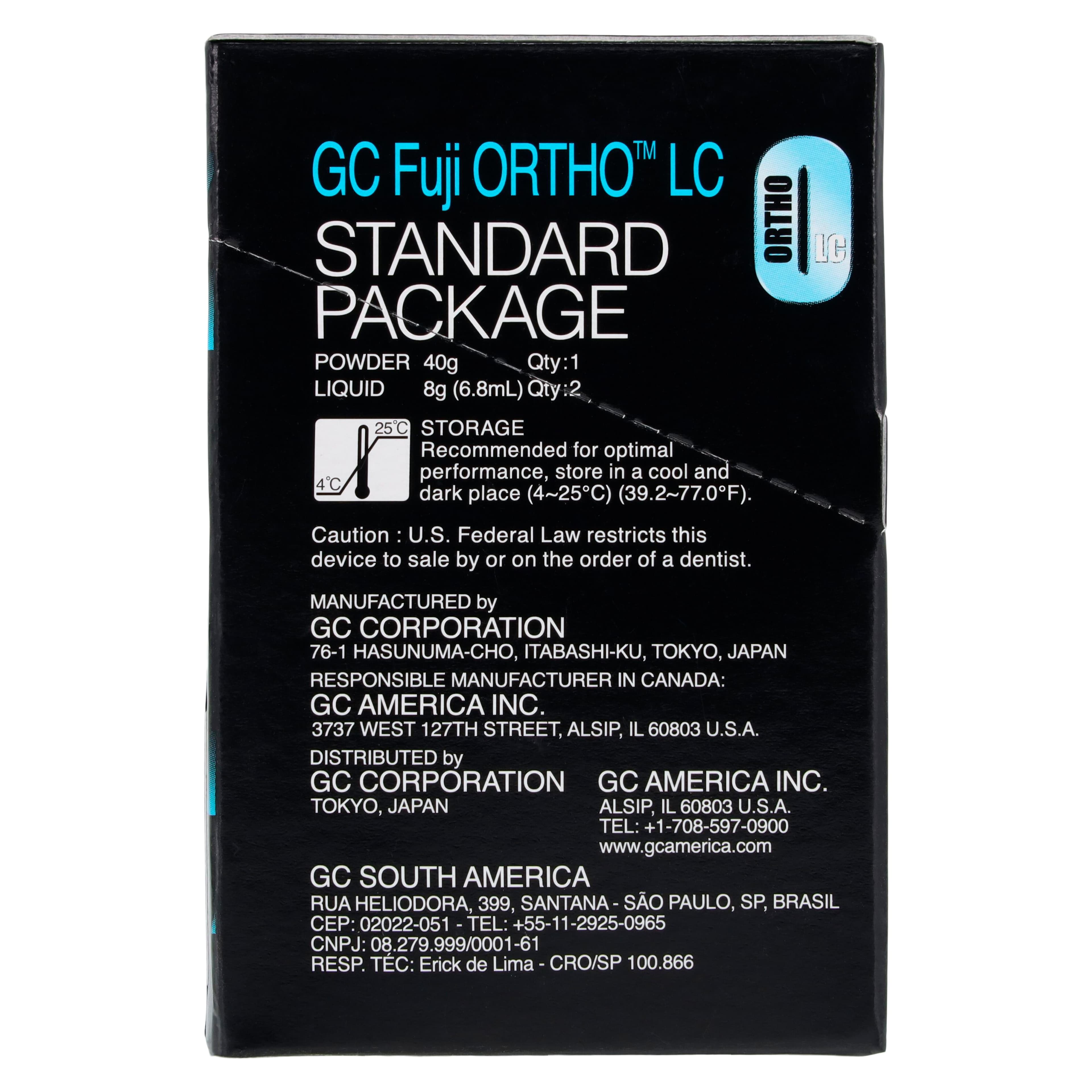 GC Fuji Ortho LC Light-Cured Resin-Reinforced Glass Ionomer Orthodontic Cement, Standard Package, Powder/Liquid, 1/Pk, 439403 thumbnail 6