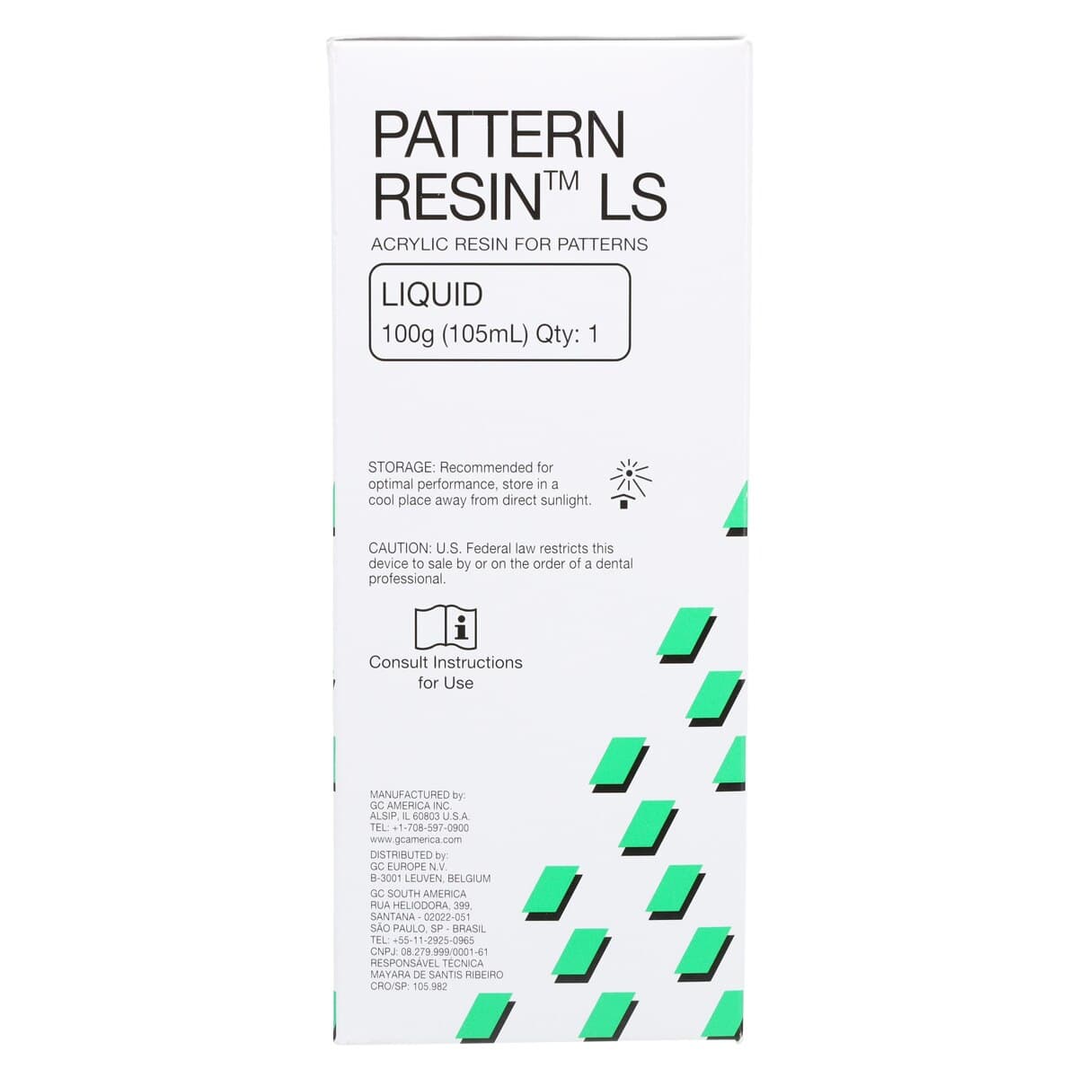 GC America Pattern Resin LS Self-Curing Acrylic Die Material, Liquid Refill, 100 g / 105 mL, 335203 thumbnail 6