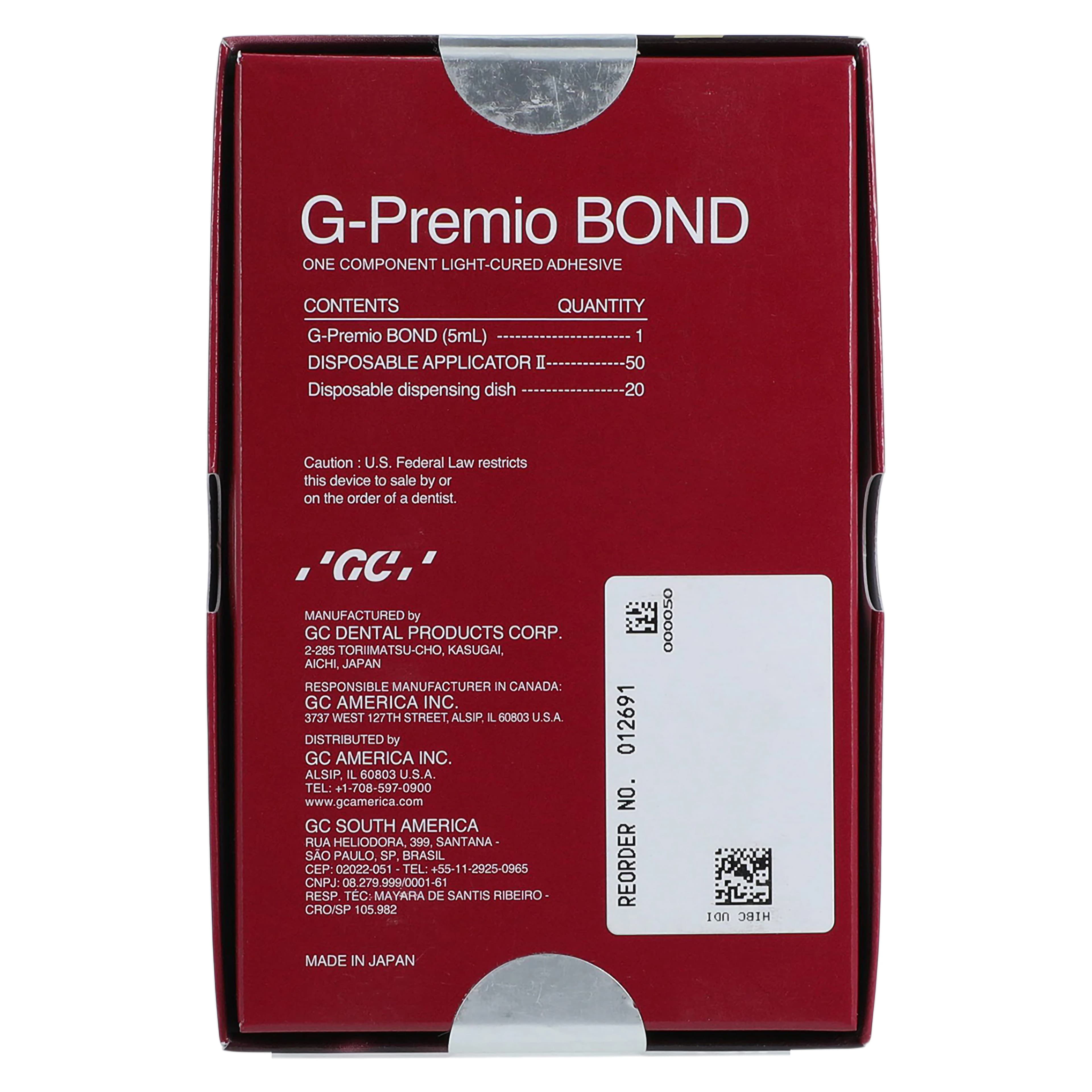 G-Premio Bond Universal Dental Adhesive Kit, 5 mL Bottle with 50 Disposable Applicators and 20 Dispensing Trays, 012691 thumbnail 9