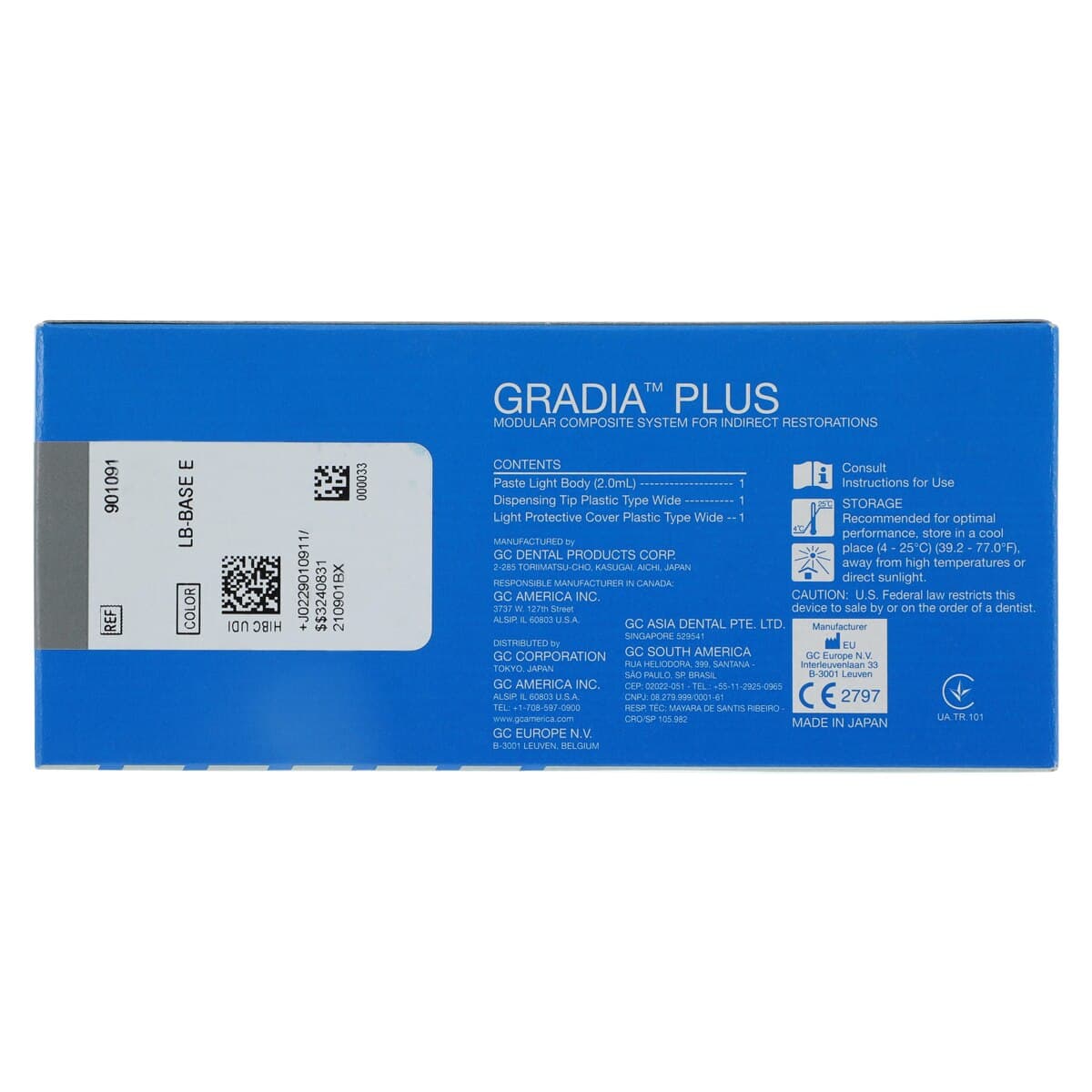 GRADIA PLUS Paste LB-Base E, Light Body Indirect Composite, 2 ml Syringe, 901091 thumbnail 10