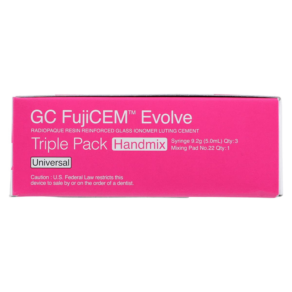 GC FujiCEM Evolve Resin-Reinforced Glass Ionomer Luting Cement, Handmix Triple Pack, 9.2 g Syringe, 3/Pk, 012949 thumbnail 5