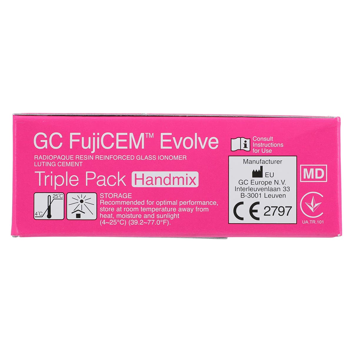 GC FujiCEM Evolve Resin-Reinforced Glass Ionomer Luting Cement, Handmix Triple Pack, 9.2 g Syringe, 3/Pk, 012949 thumbnail 6