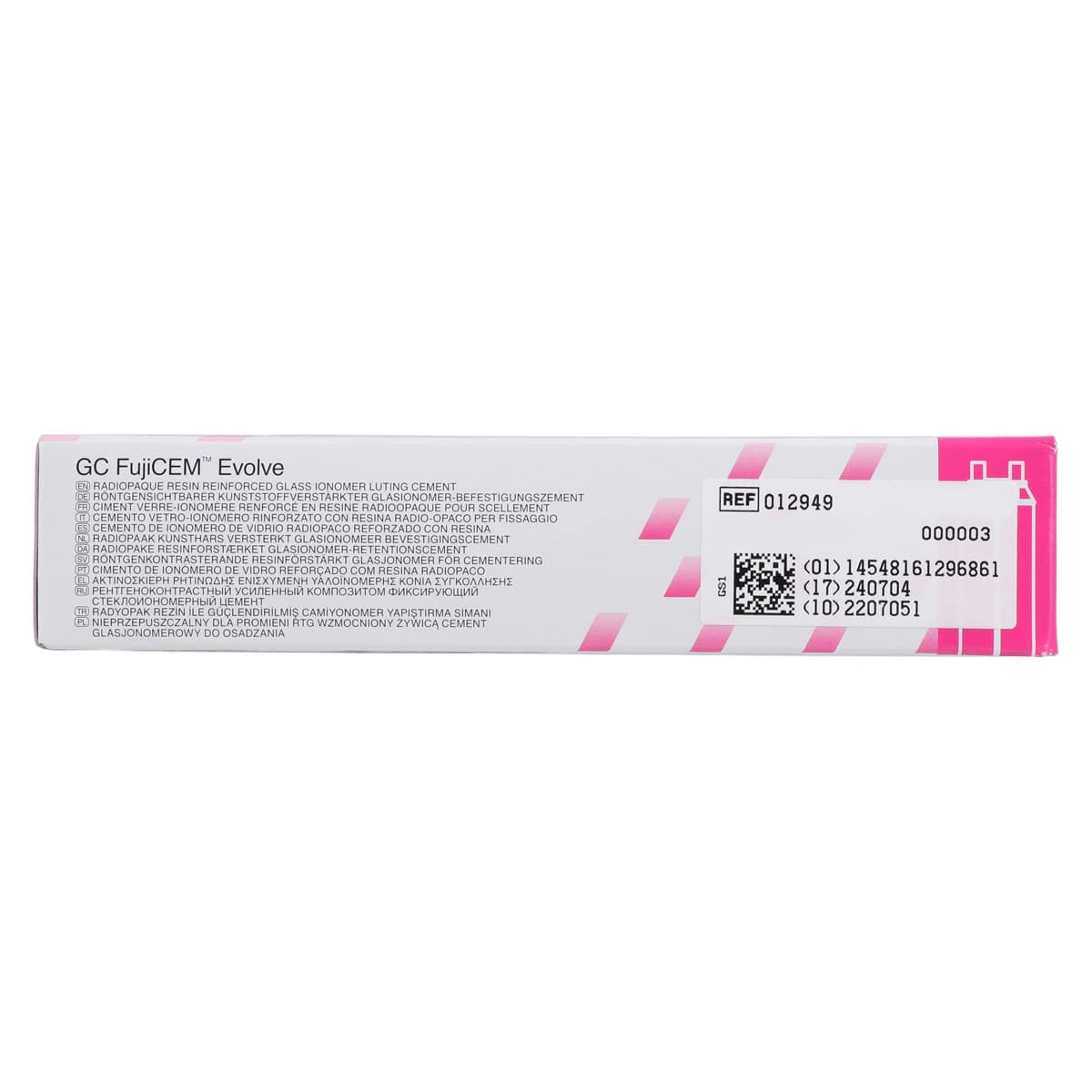 GC FujiCEM Evolve Resin-Reinforced Glass Ionomer Luting Cement, Handmix Triple Pack, 9.2 g Syringe, 3/Pk, 012949 thumbnail 7