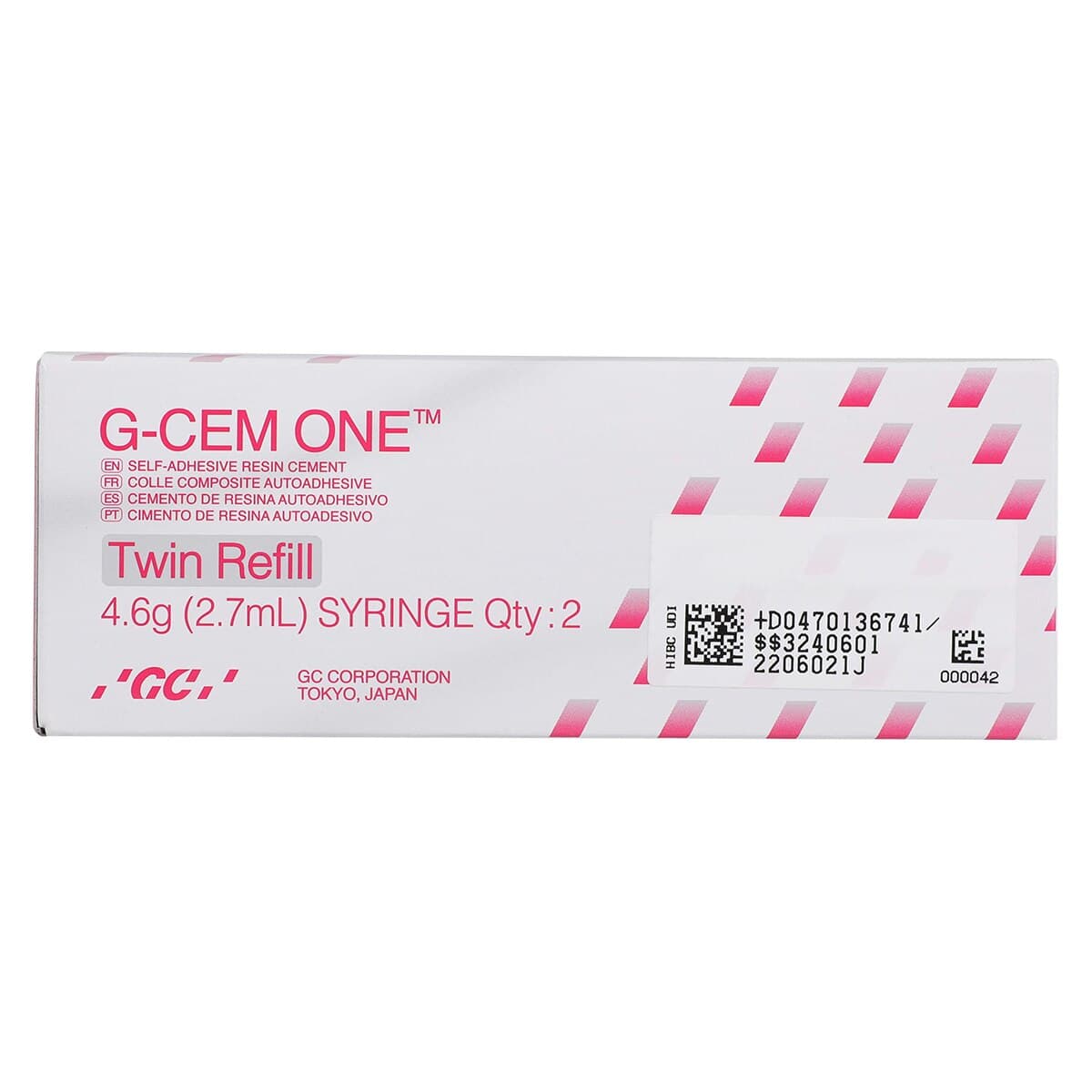 G-CEM ONE Universal Self-Adhesive Resin Cement, Translucent, Twin Refill, 4.6 g Syringes, 2/Pk, 013674 thumbnail 6