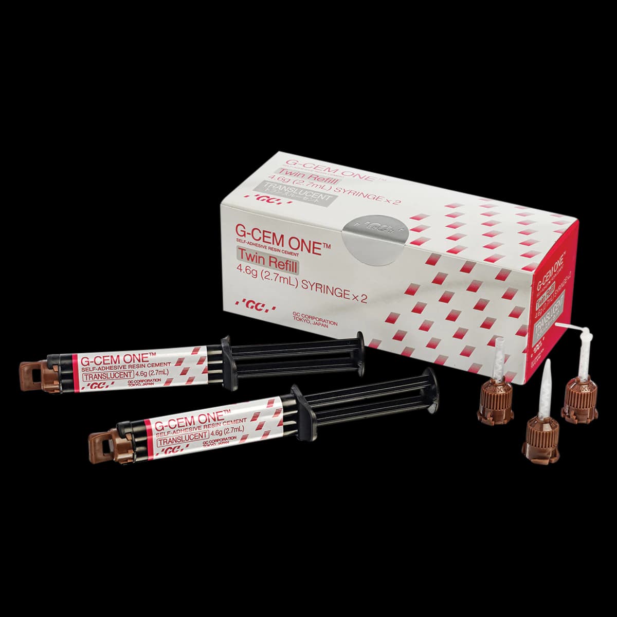 G-CEM ONE Universal Self-Adhesive Resin Cement, Translucent, Twin Refill, 4.6 g Syringes, 2/Pk, 013674 thumbnail 2