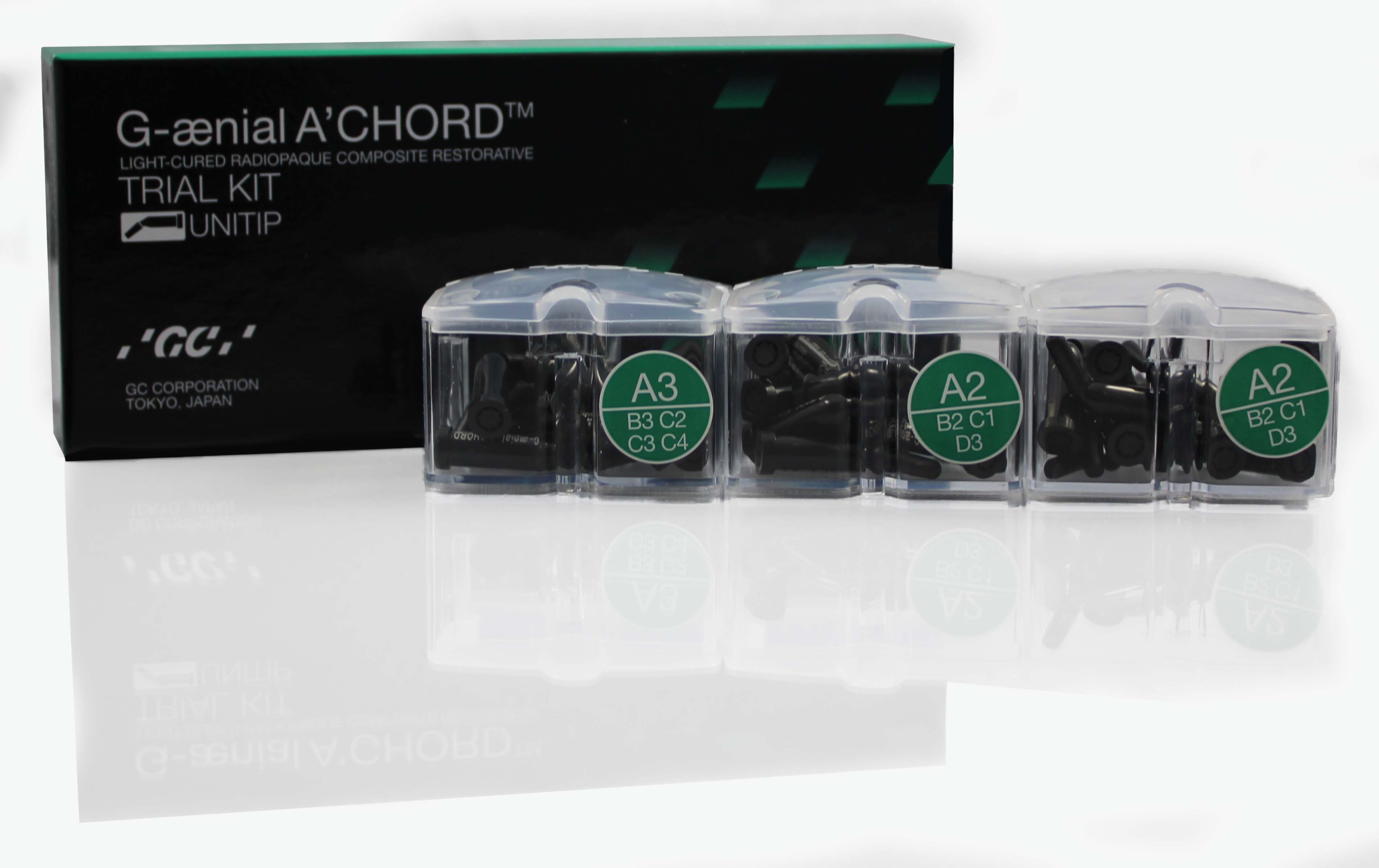 G-aenial A'CHORD Universal Composite Unitip Trial Kit A, 45 x 0.16 mL Unitips (30 A2, 15 A3), 952265 - G-aenial® A’CHORD Universal Composite Unitip Trial Kit A - Image 1