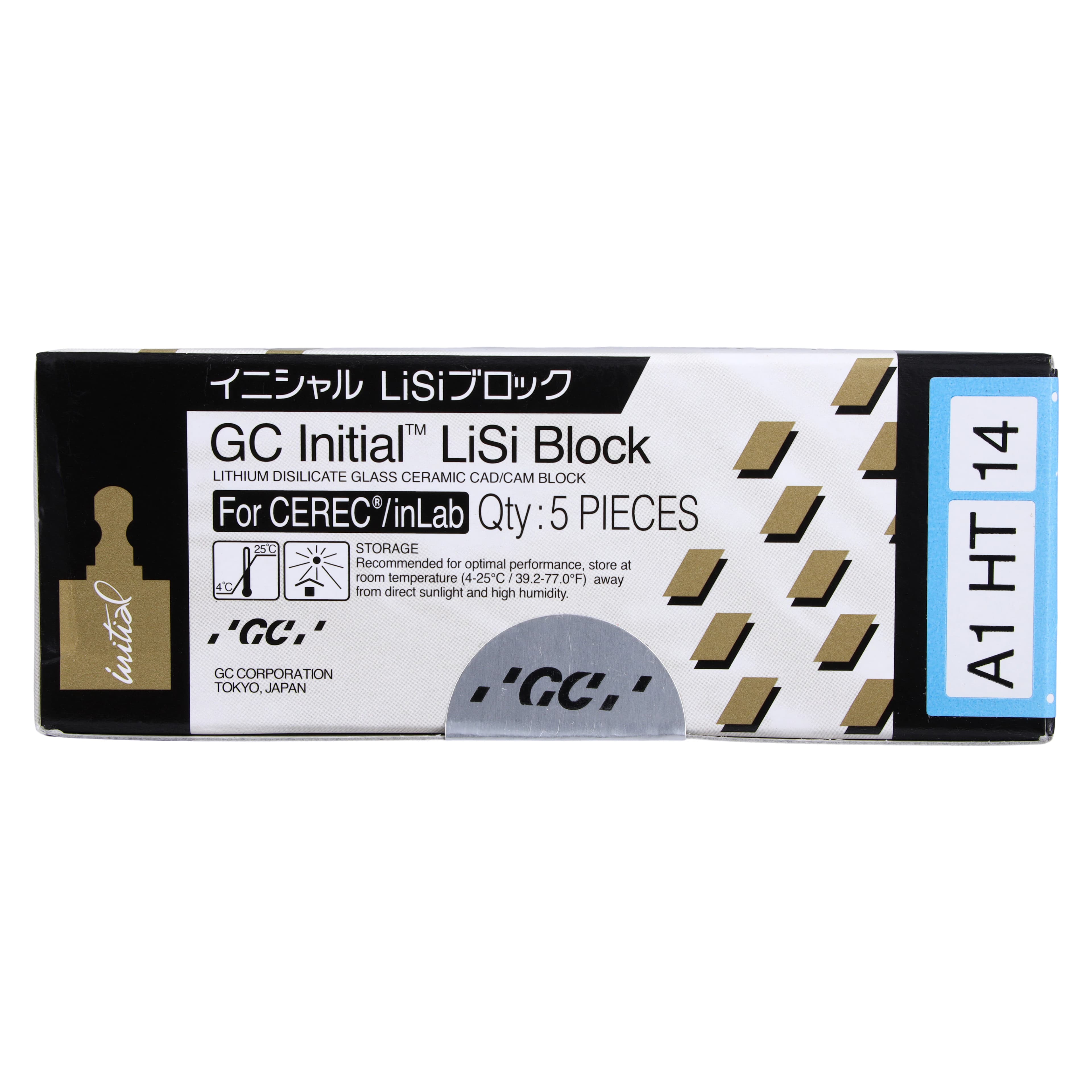 GC Initial LiSi Block 14 for CEREC, High Translucency, Shade A1, 5/Pack, 012927 thumbnail 4