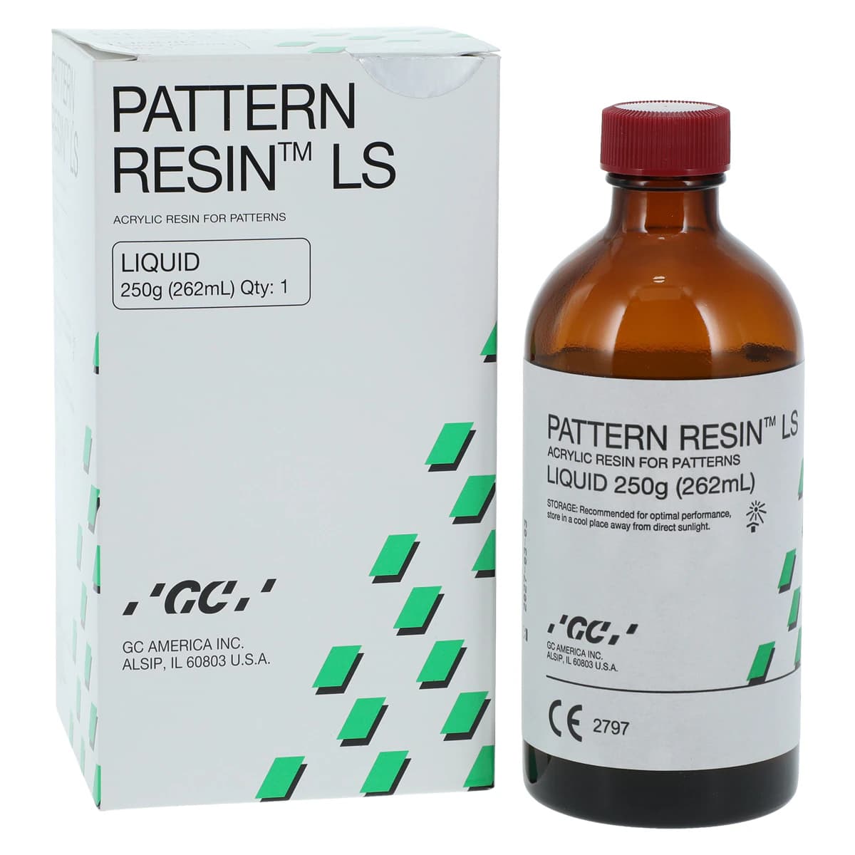 GC Pattern Resin LS Self-Curing Acrylic Die Material, Liquid Refill, 250 g / 262 mL, 335205 - Resin LS Self-Curing Acrylic Die Material, Liquid Refill, 250 g, 1/Pk - Image 1