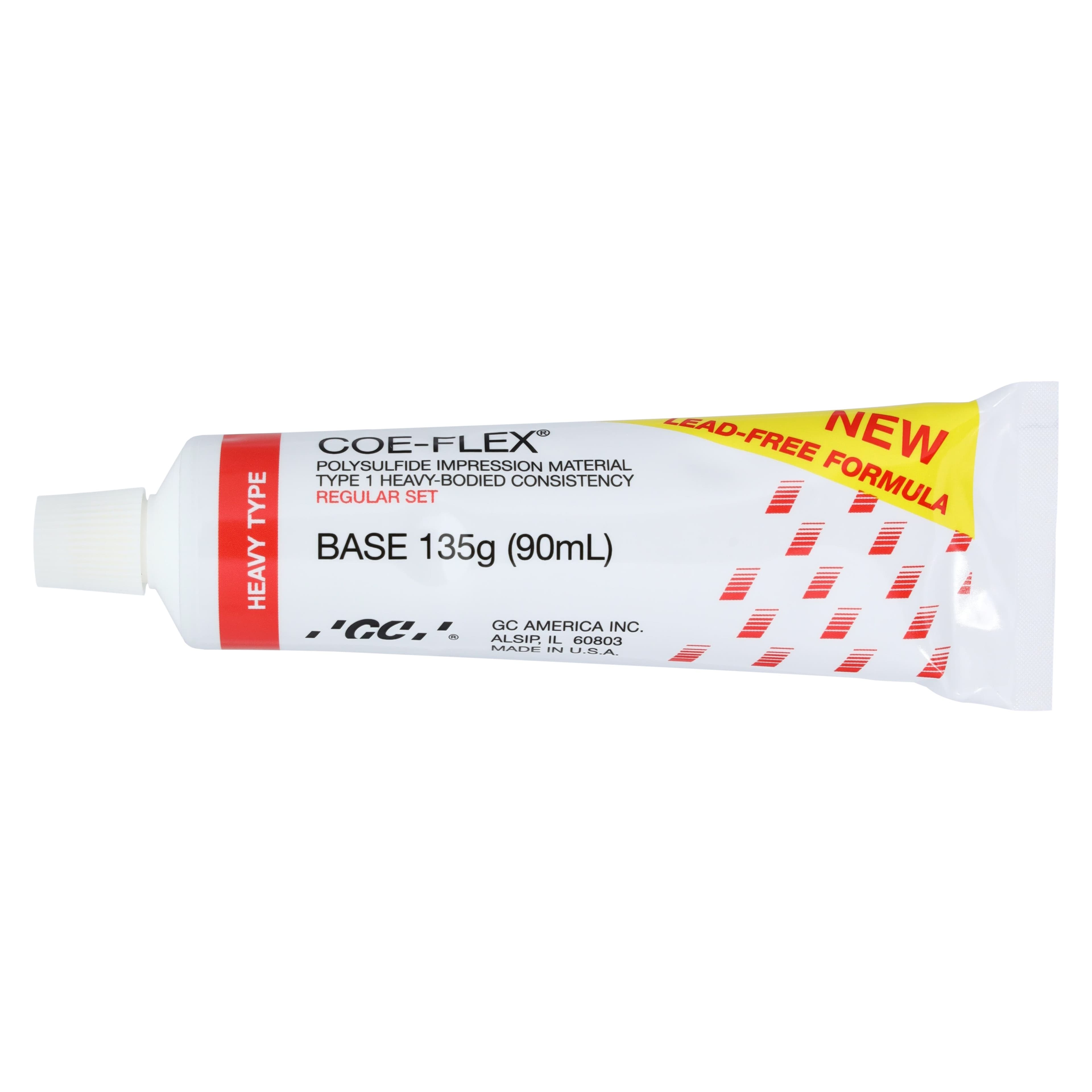 COE-FLEX Lead-Free Polysulfide Impression Material, Heavy Body, Standard Package, 90 mL Base / 45 mL Catalyst / 13-15 mL Adhesive, Regular Set, 131004 thumbnail 2