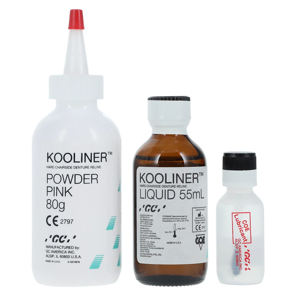Kooliner Hard Denture Reline Material, Professional Package, 3 oz Powder, 2 oz Liquid, Pink, 345001 thumbnail 3
