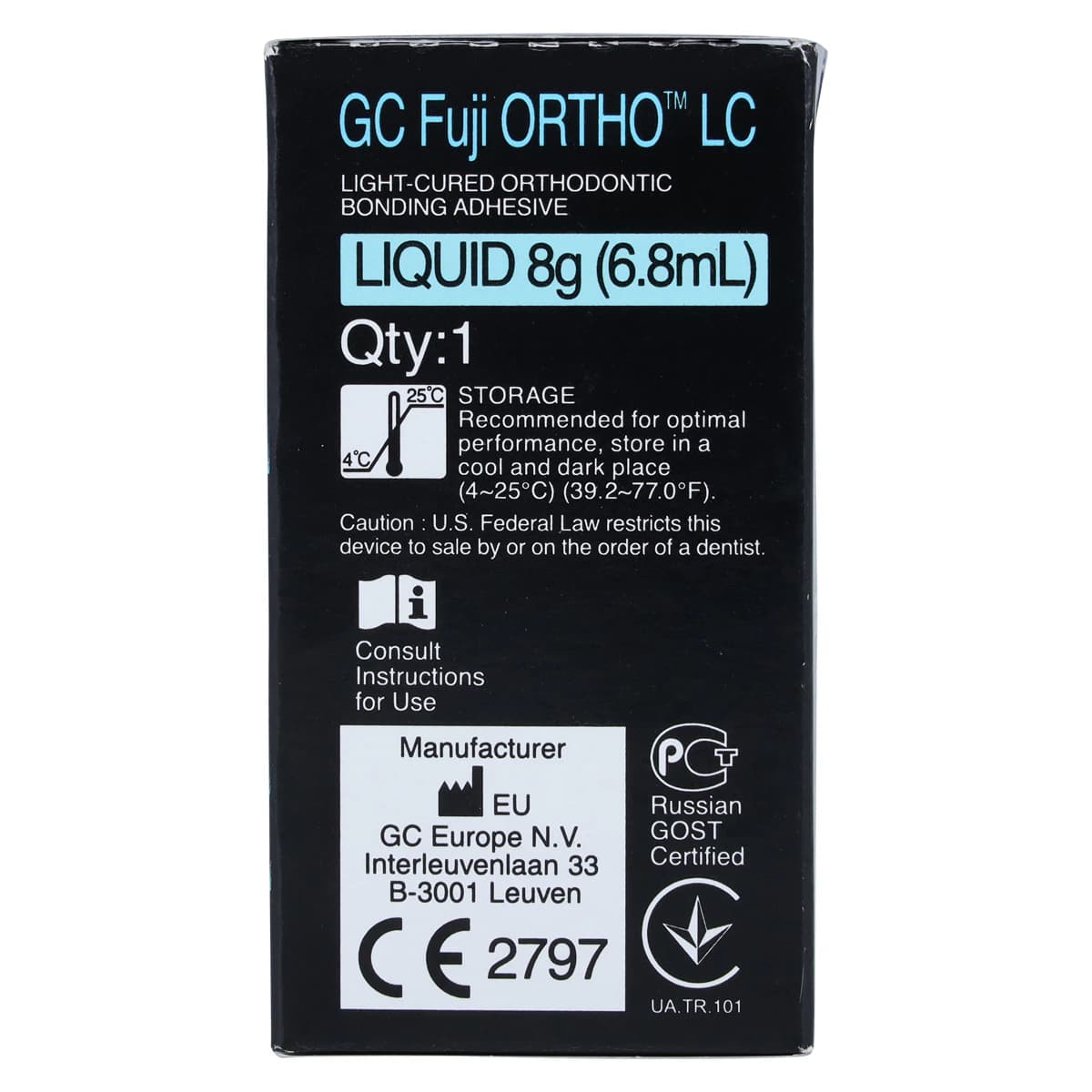 GC Fuji ORTHO LC Light-Cure Resin-Reinforced Glass Ionomer Orthodontic Cement, Liquid Refill, 6.8 mL / 8 g Bottle, 000030 thumbnail 6