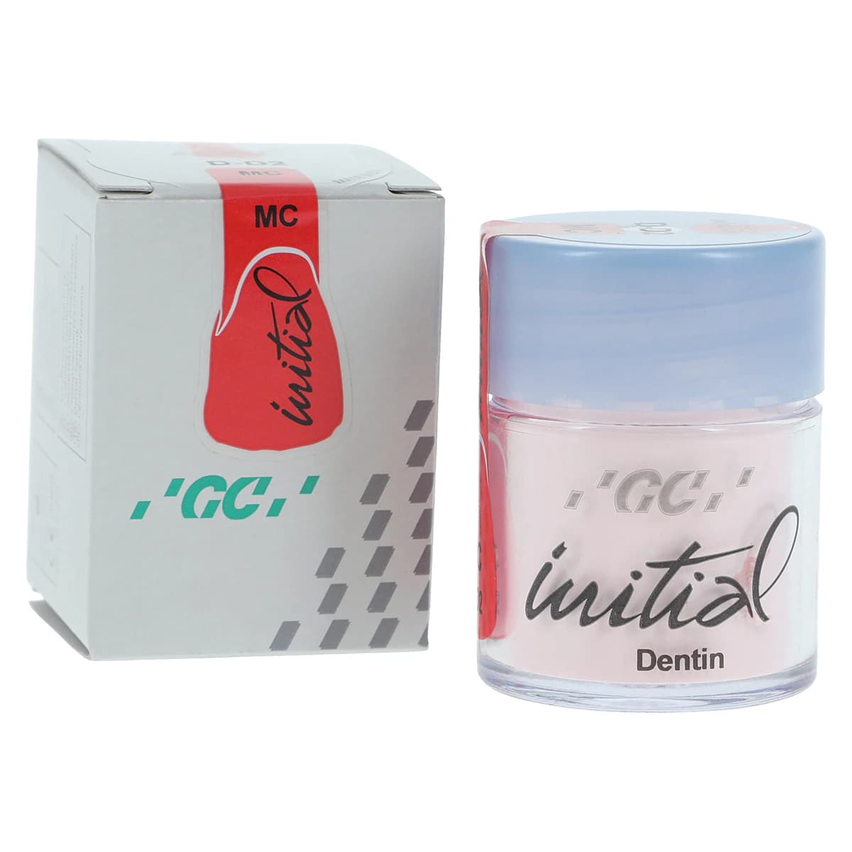 GC Initial MC Metal Ceramic Dentin Refill, DD2 Shade, 20 g - GC Initial MC Dentin DD2 20g - Image 1