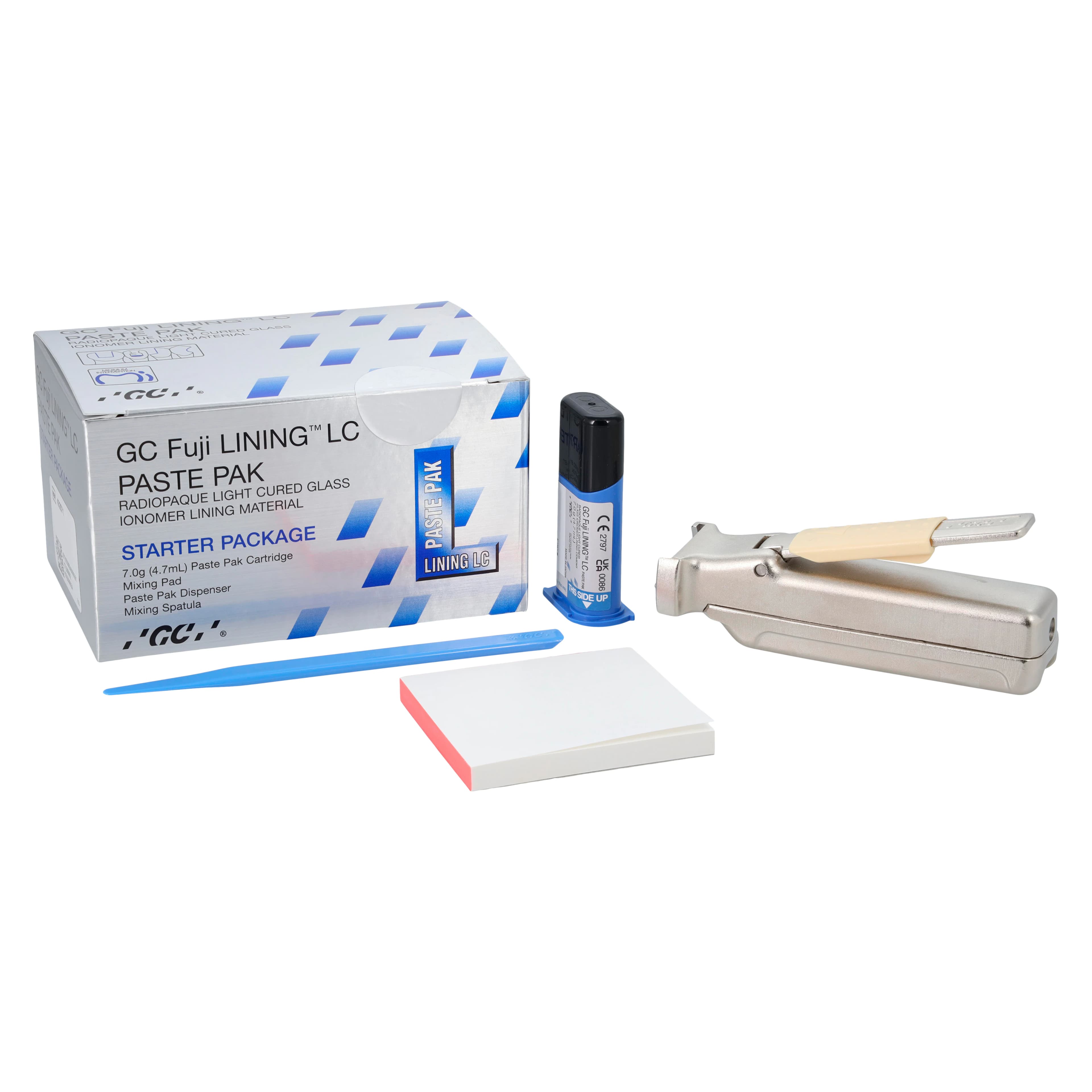 GC Fuji LINING LC Paste Pak Starter Kit, Light-Cured Glass Ionomer Lining Cement, 7 g (4.7 mL) Cartridge with Dispenser, 432571 thumbnail 2
