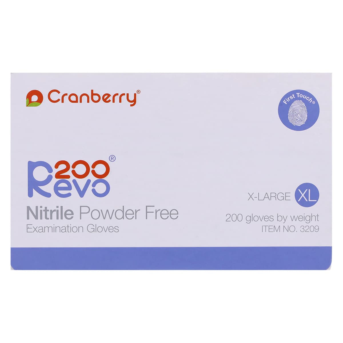 Cranberry Revo200 Nitrile Examination Gloves, Powder-Free, Latex-Free, Extra Large, Dark Blue, 200/Box, CR3209 thumbnail 8