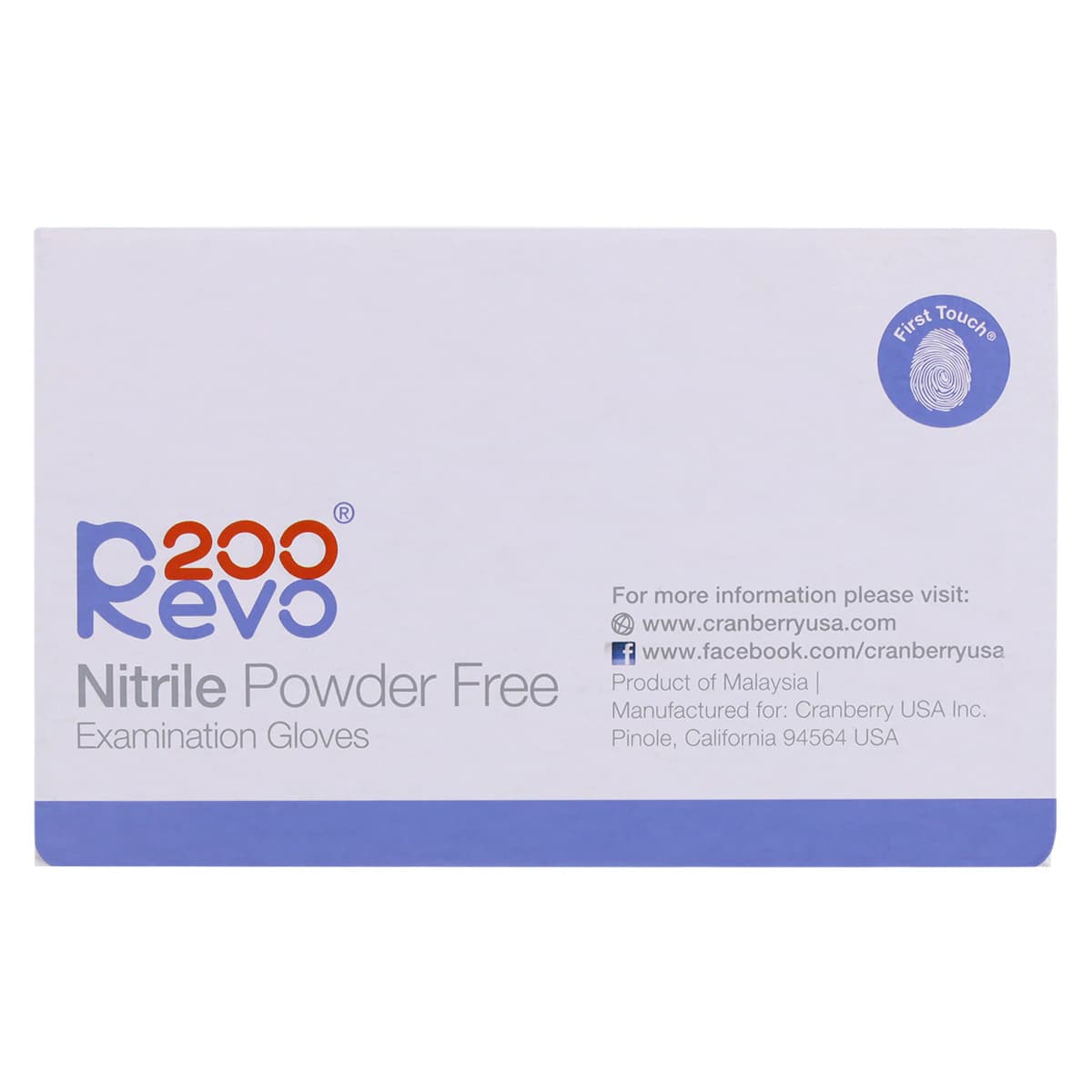Cranberry Revo200 Nitrile Examination Gloves, Powder-Free, Latex-Free, Extra Large, Dark Blue, 200/Box, CR3209 thumbnail 9