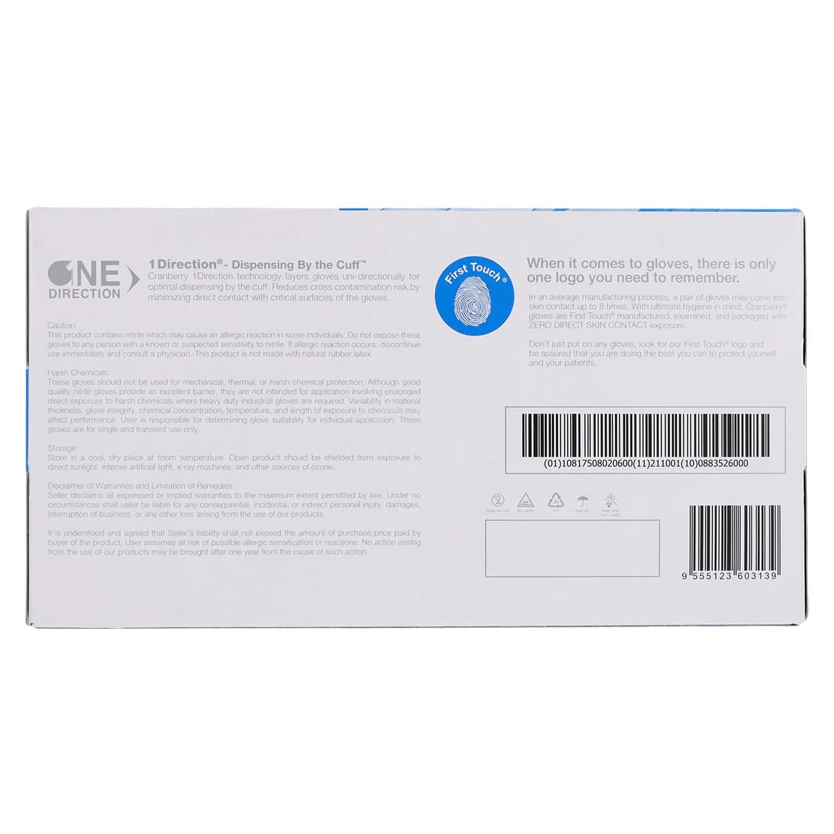 Cranberry Evolve 300 Nitrile Examination Gloves, Powder-Free, Non-Sterile, Large, Royal Blue, 300/Box, CR3308 thumbnail 10