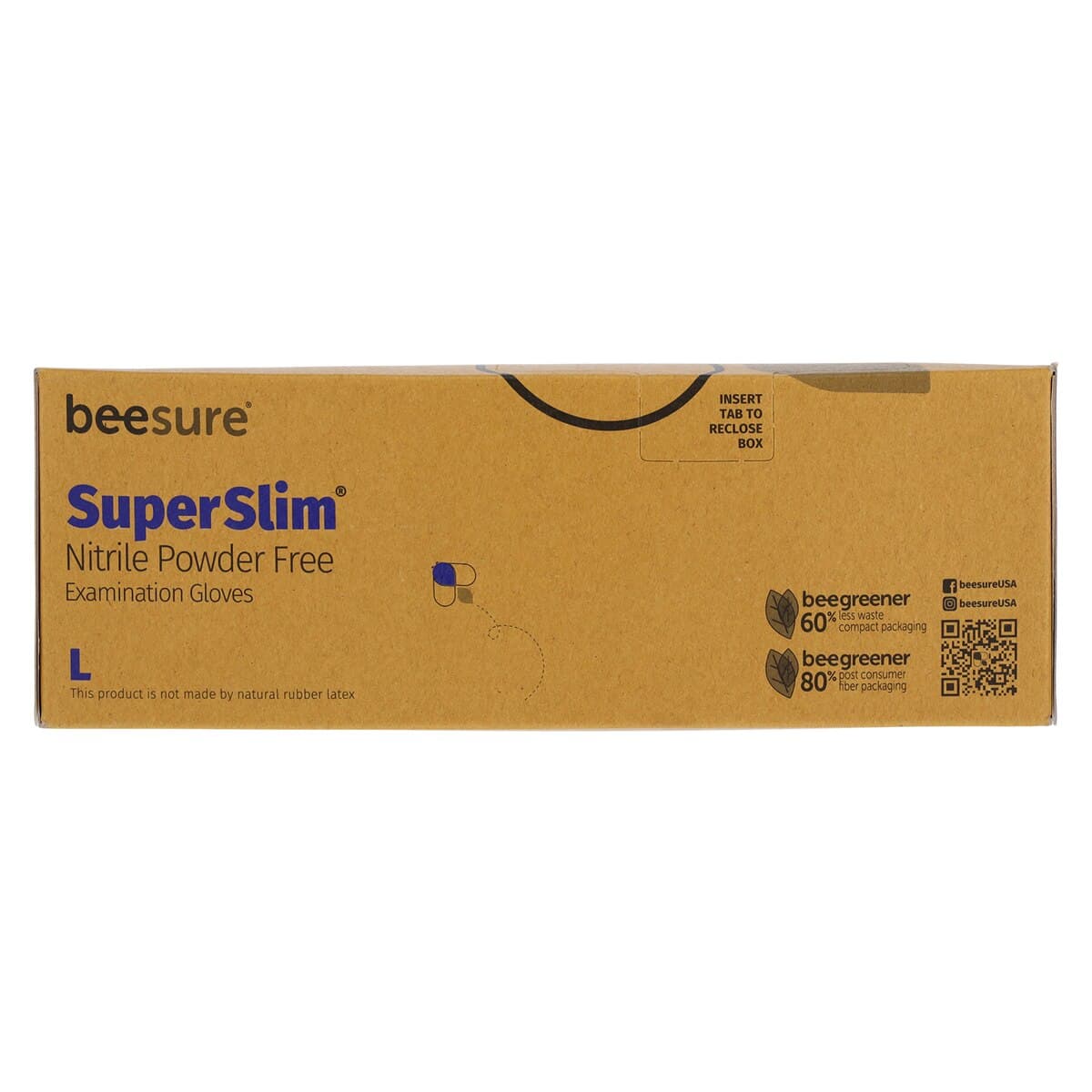 BeeSure SuperSlim Nitrile Examination Gloves, Powder-Free, Large, Cobalt Blue, 300/Box, BE1148 thumbnail 4