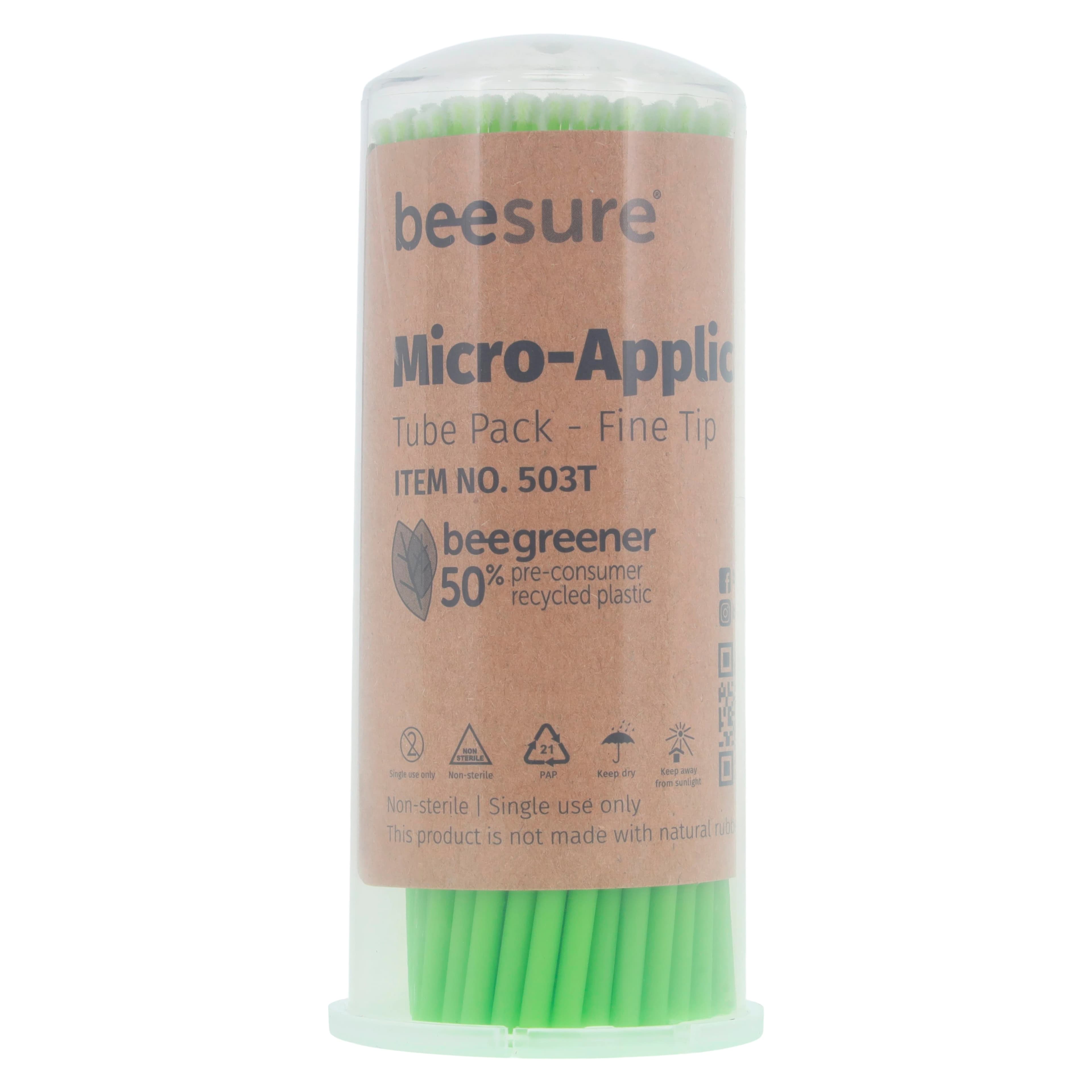 BeeSure Fine Micro Applicator Tubes, Green, 2.0mm, 400/Box, BE503T thumbnail 3