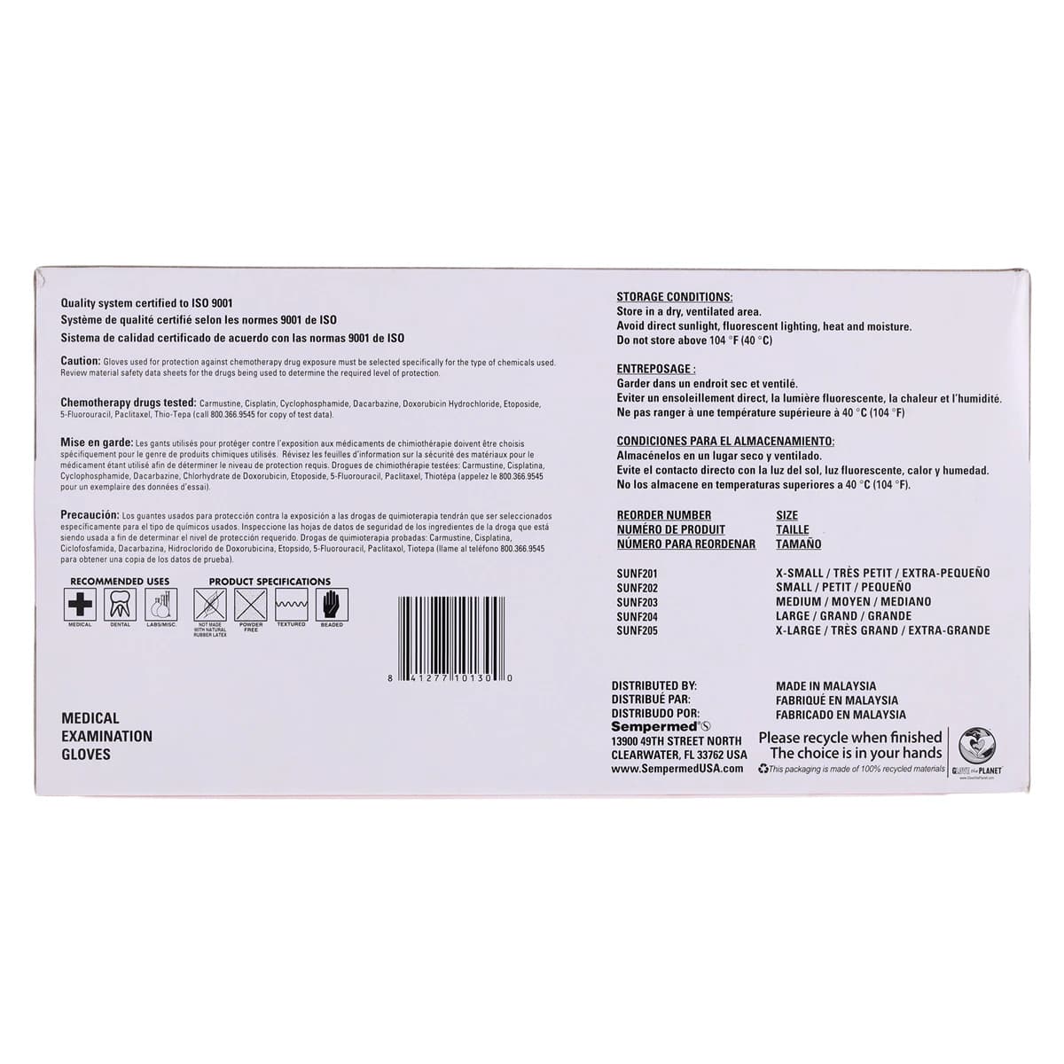 SemperSure™ Nitrile Exam Gloves, Powder-Free, Non-Sterile, Medium, Violet, 200/Box thumbnail 9