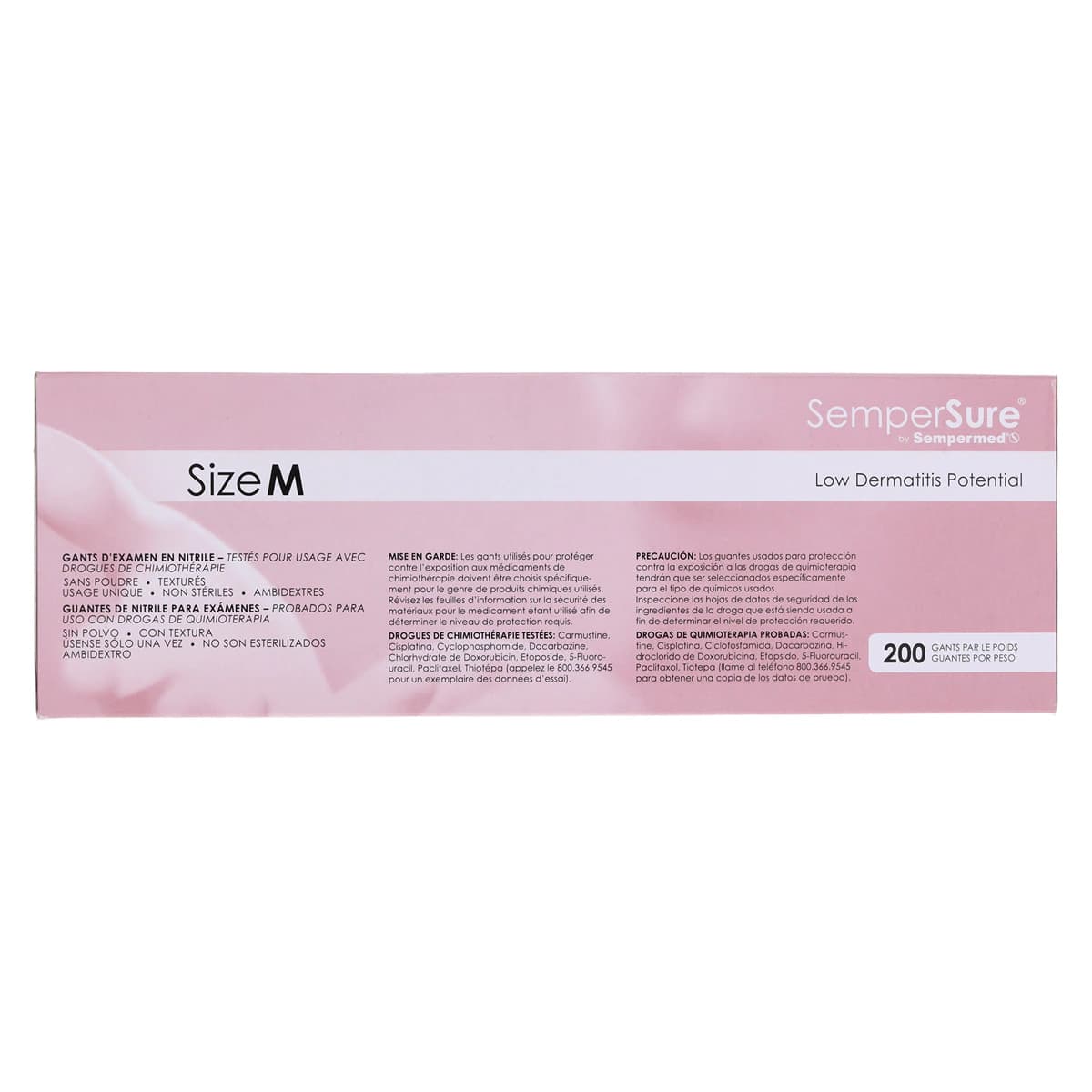 SemperSure™ Nitrile Exam Gloves, Powder-Free, Non-Sterile, Medium, Violet, 200/Box thumbnail 5