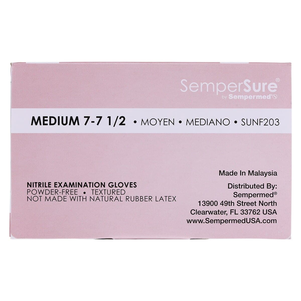 SemperSure™ Nitrile Exam Gloves, Powder-Free, Non-Sterile, Medium, Violet, 200/Box thumbnail 7