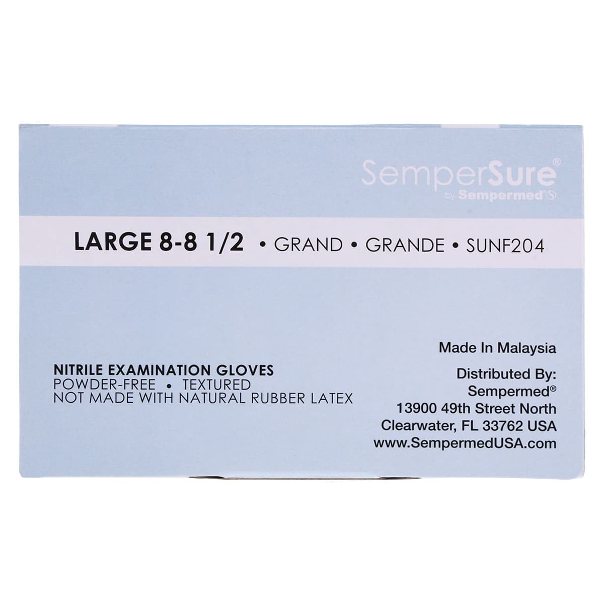 SemperSure Nitrile Exam Gloves, Powder Free, Textured, Non-Sterile, Large, Cobalt Blue, 200/Box thumbnail 7