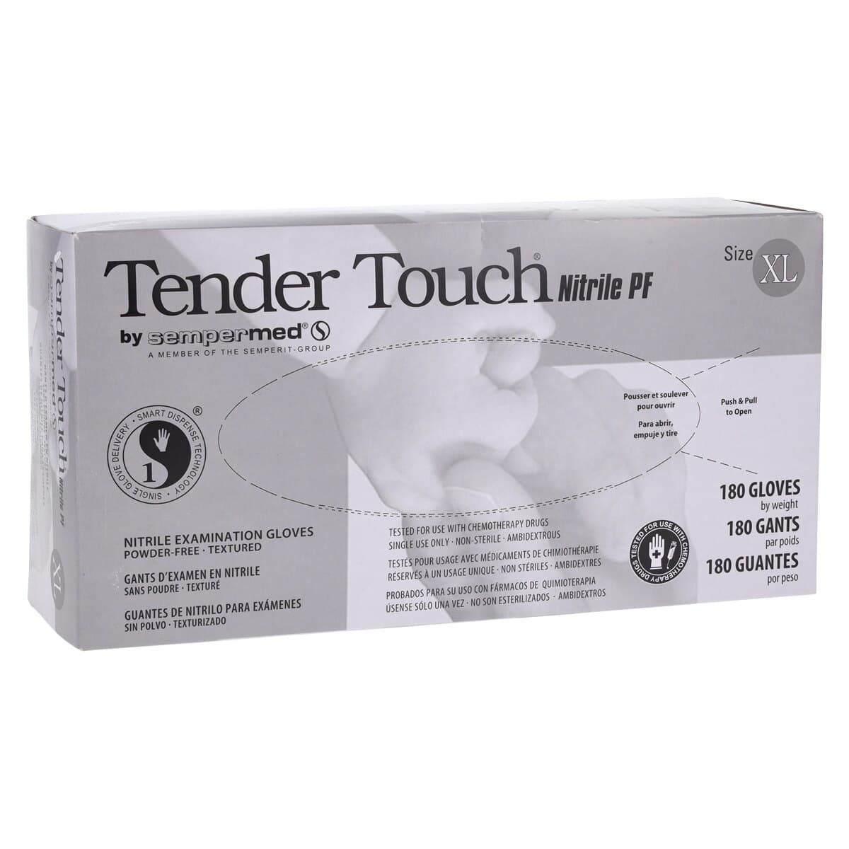 Sempermed Tender Touch Nitrile Exam Gloves, Powder-Free, Textured, X-Large, Violet, 180/Box, TTNF205 thumbnail 4