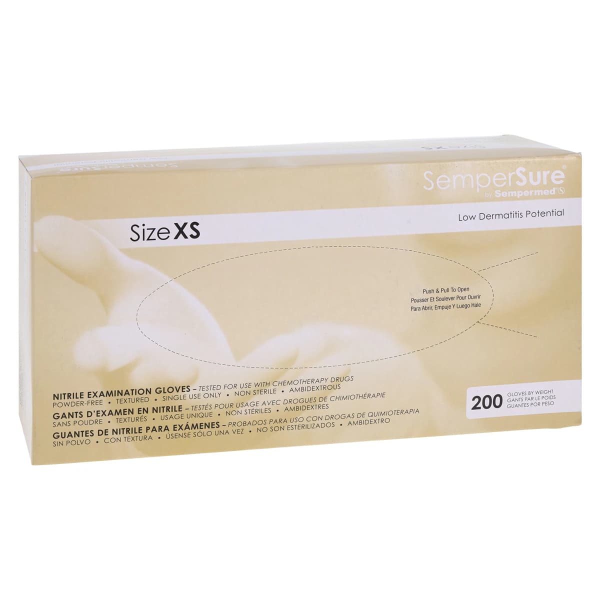 SemperSure Tender Touch Nitrile Exam Gloves, Powder Free, Non-Sterile, X-Small, Violet, 200/Box thumbnail 4